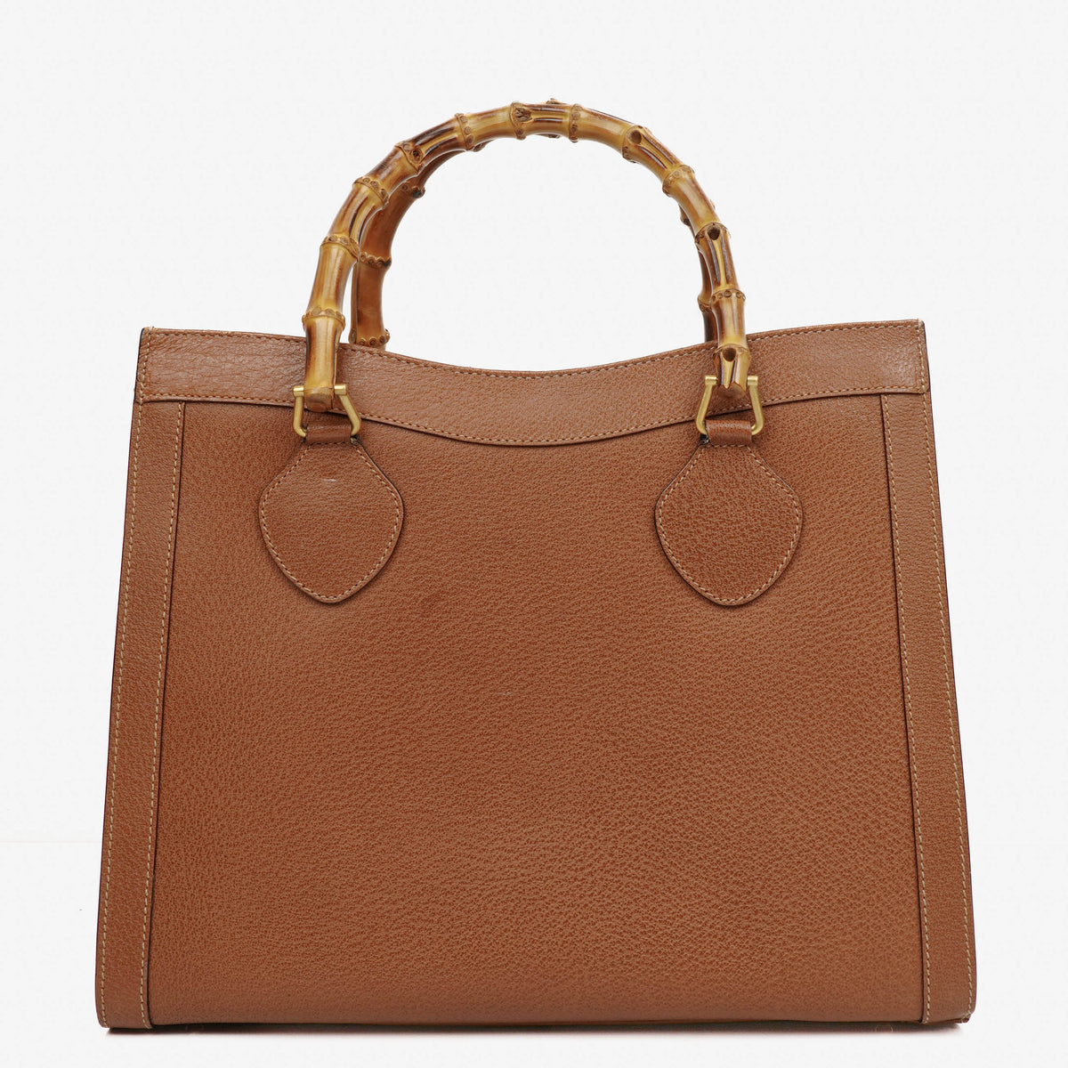Vintage Gucci Diana Bamboo tote in brown leather