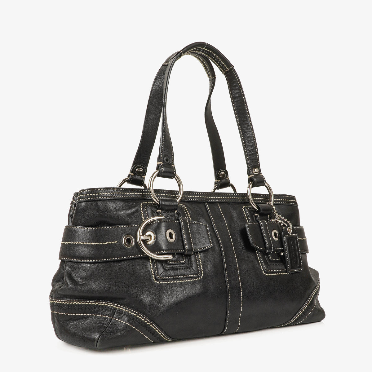 Coach Soho Black Leather Tote Bag