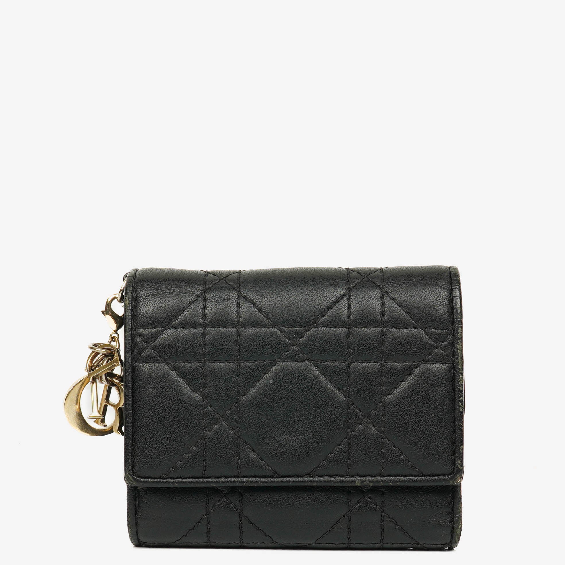 Christian Dior Lady Dior Lotus Cannage Wallet
