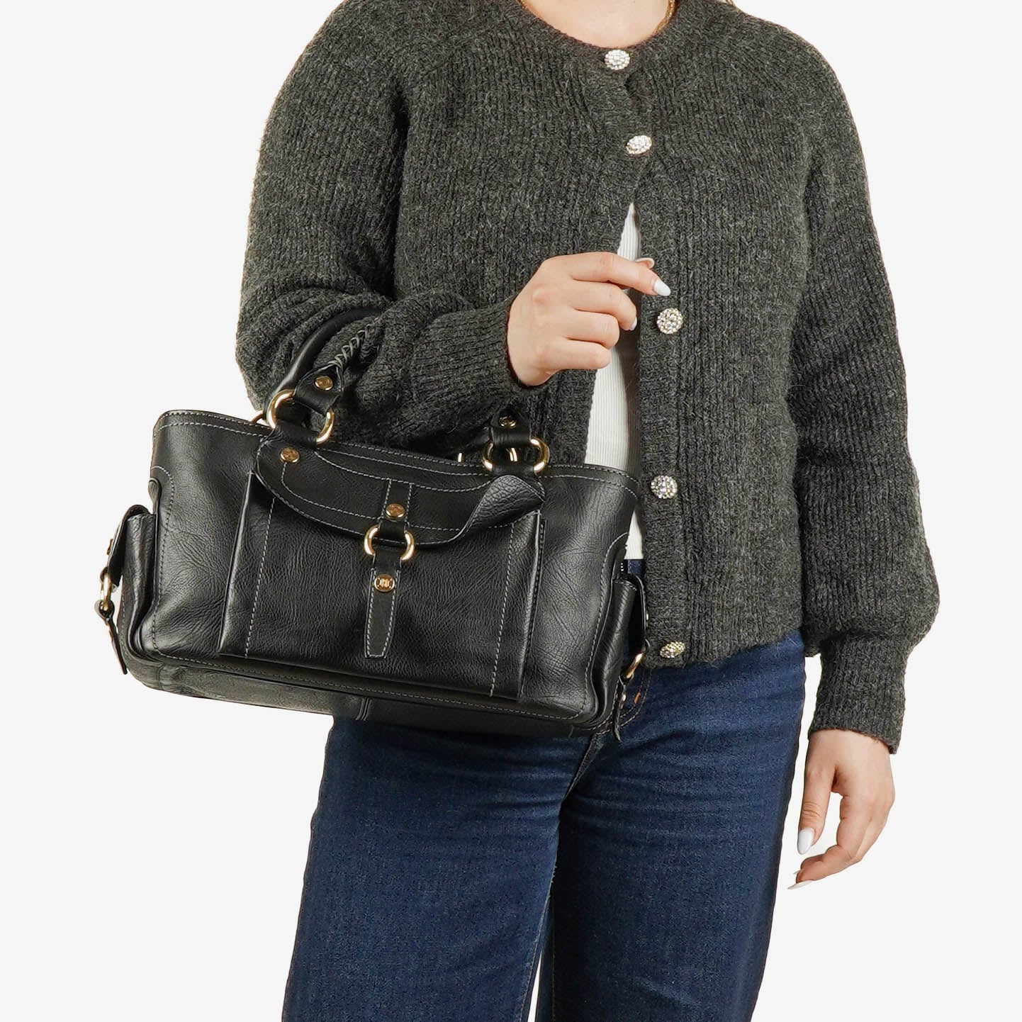 Celine Grained Leather Boogie Bag