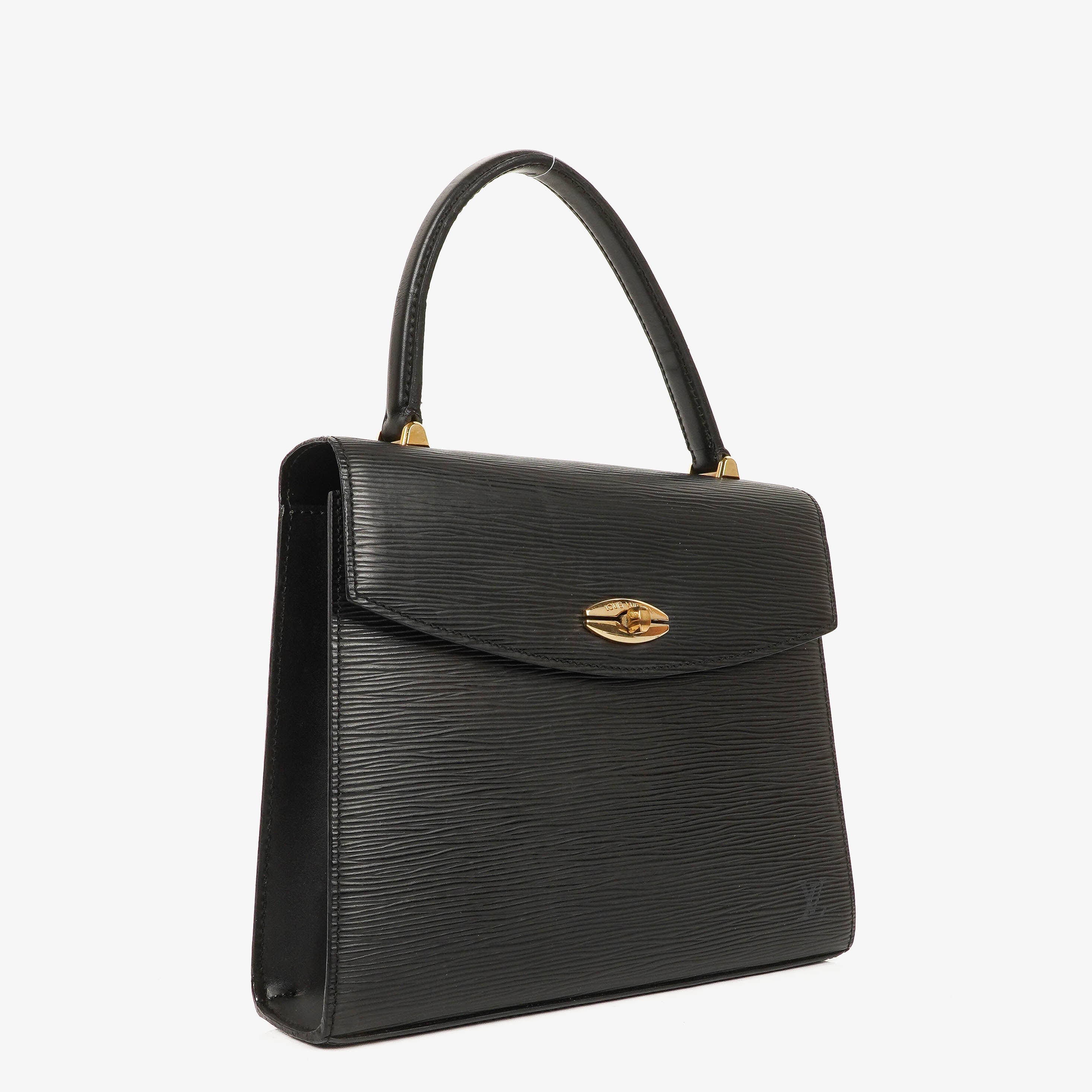 Louis Vuitton Malesherbes Black Epi Leather Handbag