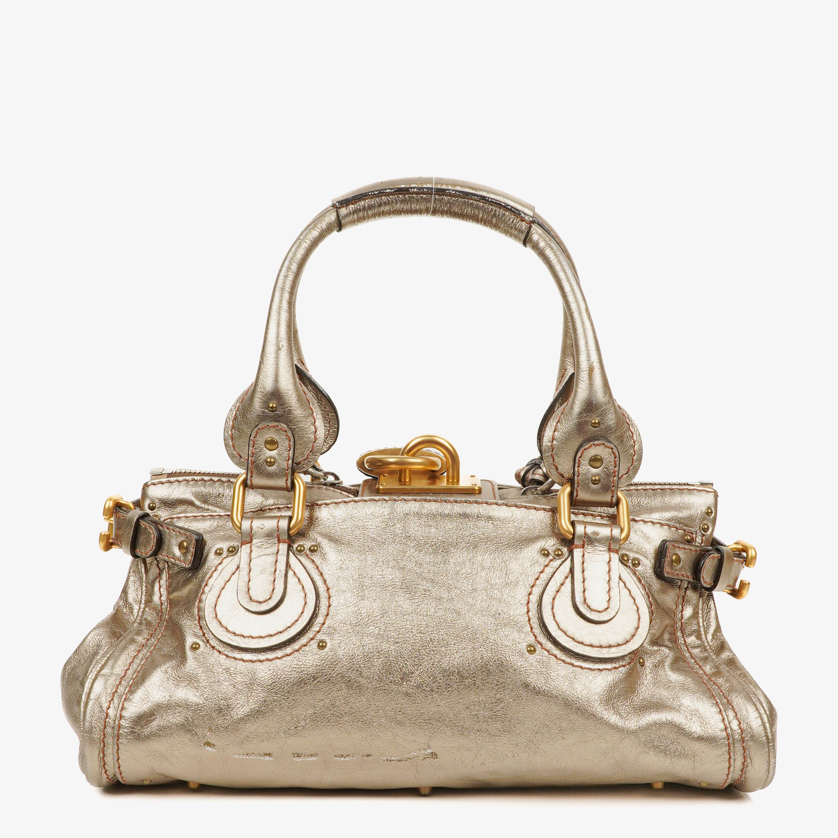 Chloe Paddington Bronze Metallic Leather Bag