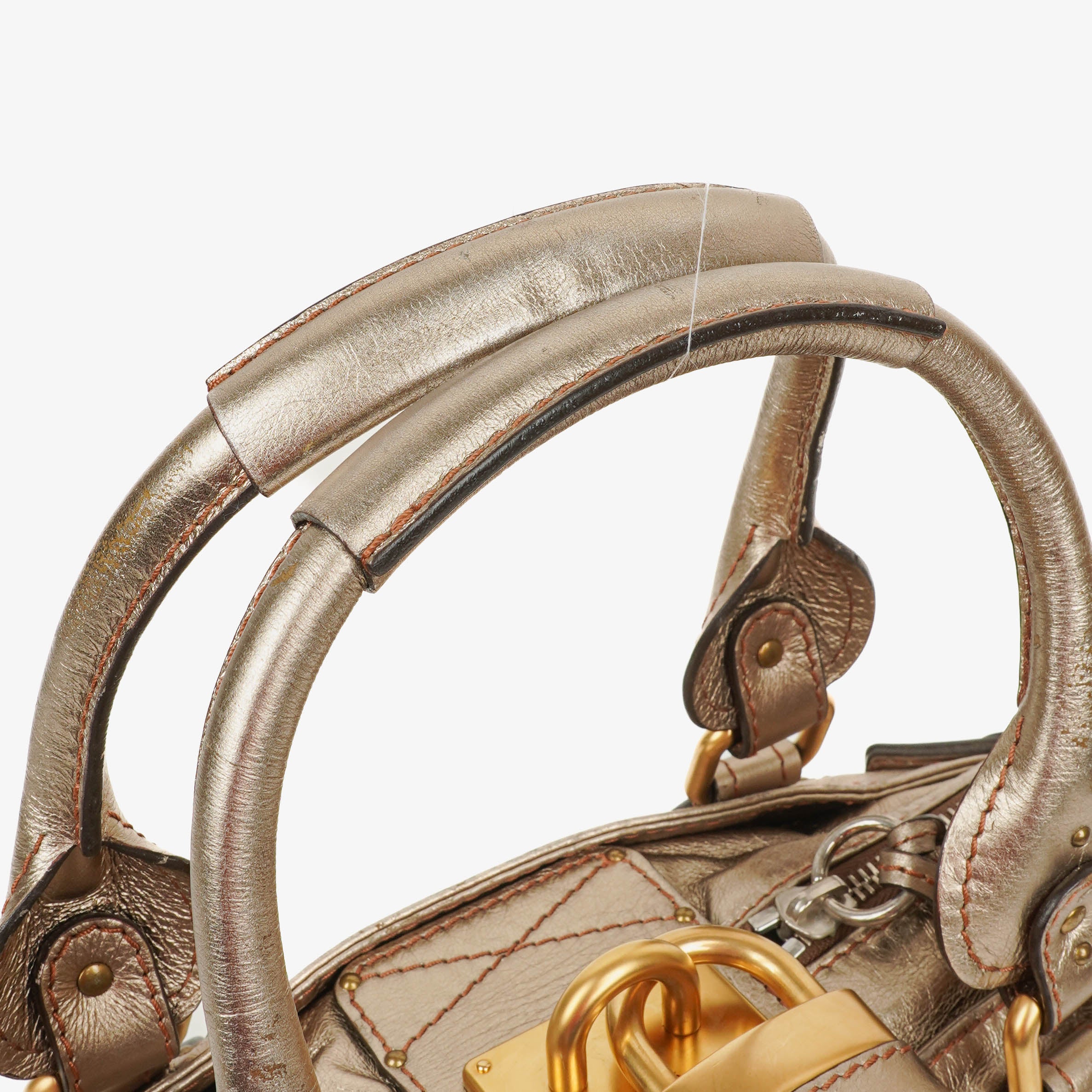 Chloe Paddington Bronze Metallic Leather Bag