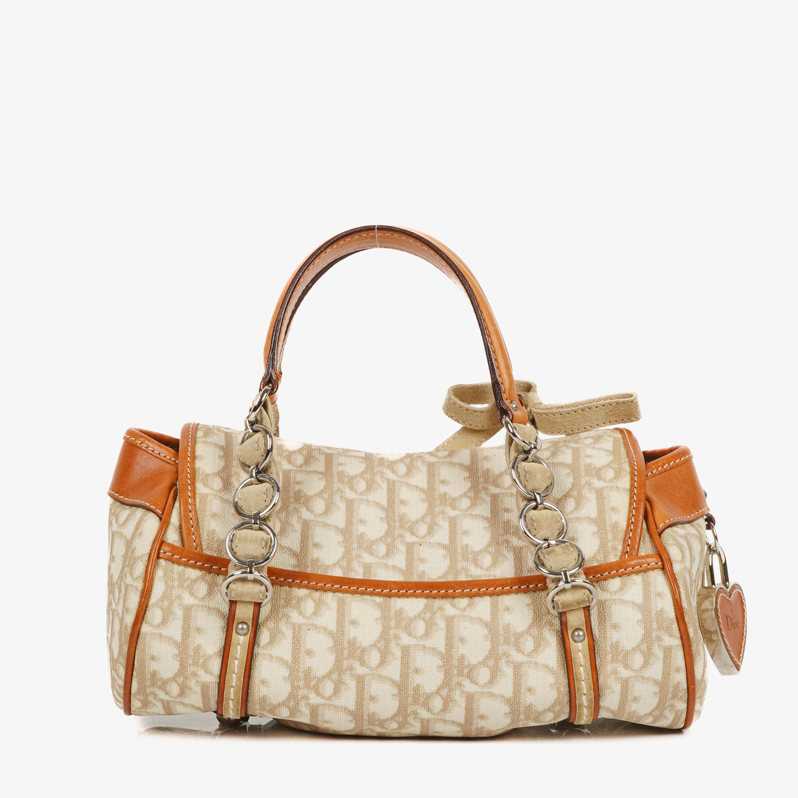 Christian Dior Tan beschichtete Romantique Trotter Monogramm Tasche