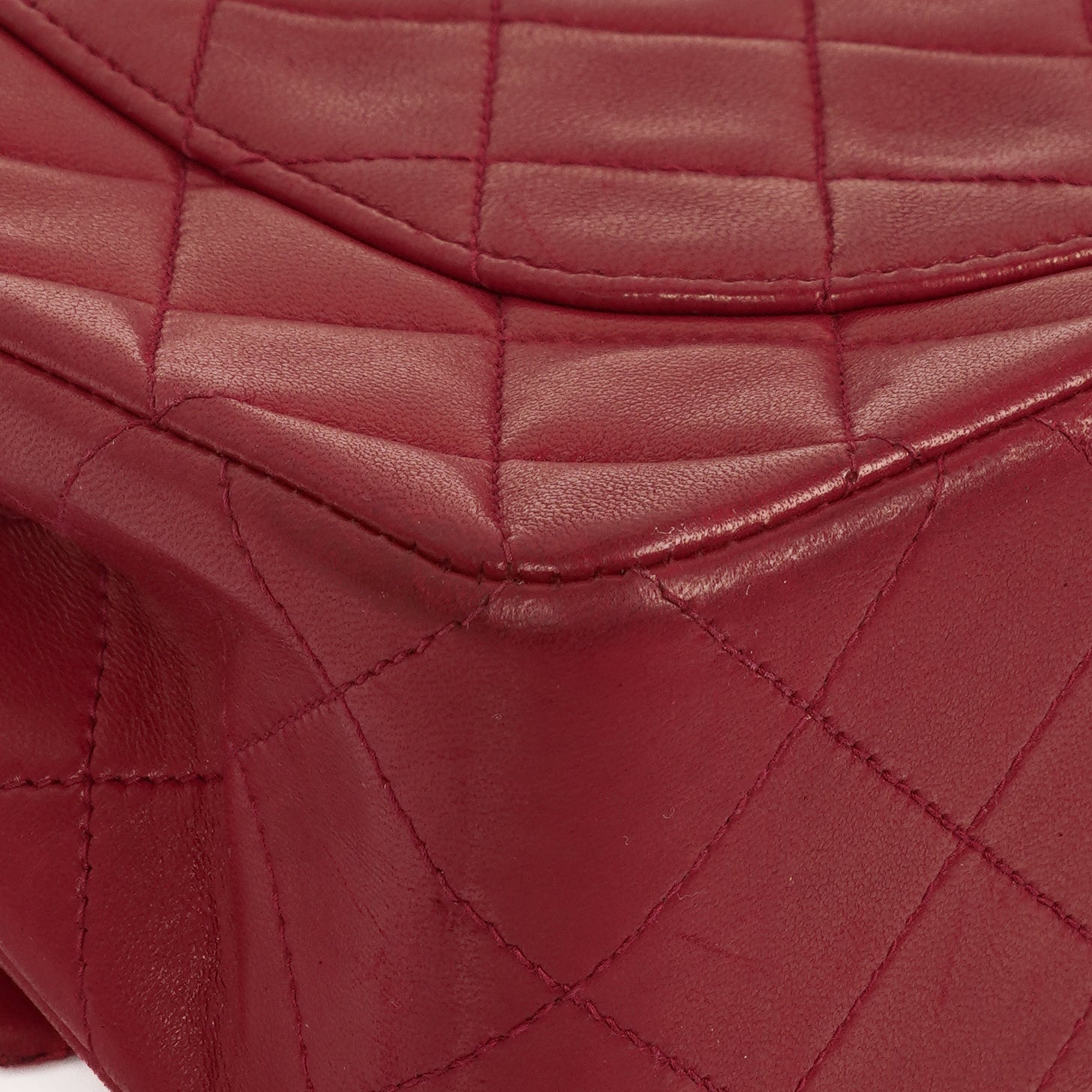 Chanel Small Classic Double Flap Bag Red Quilted Lambskin With 24K Gold-Plated Hardware