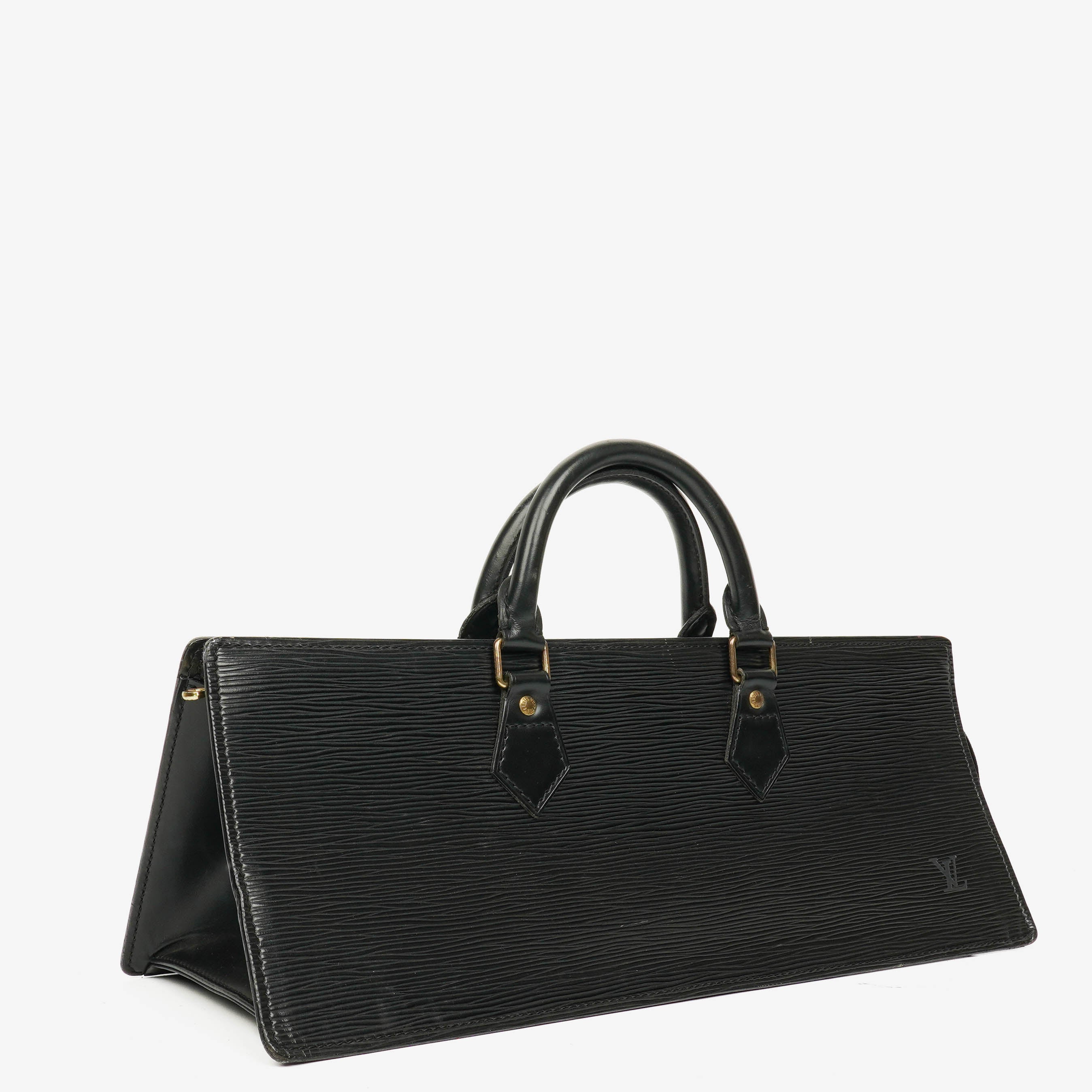 Louis Vuitton Black EPI Leather Sac Triangle Bag