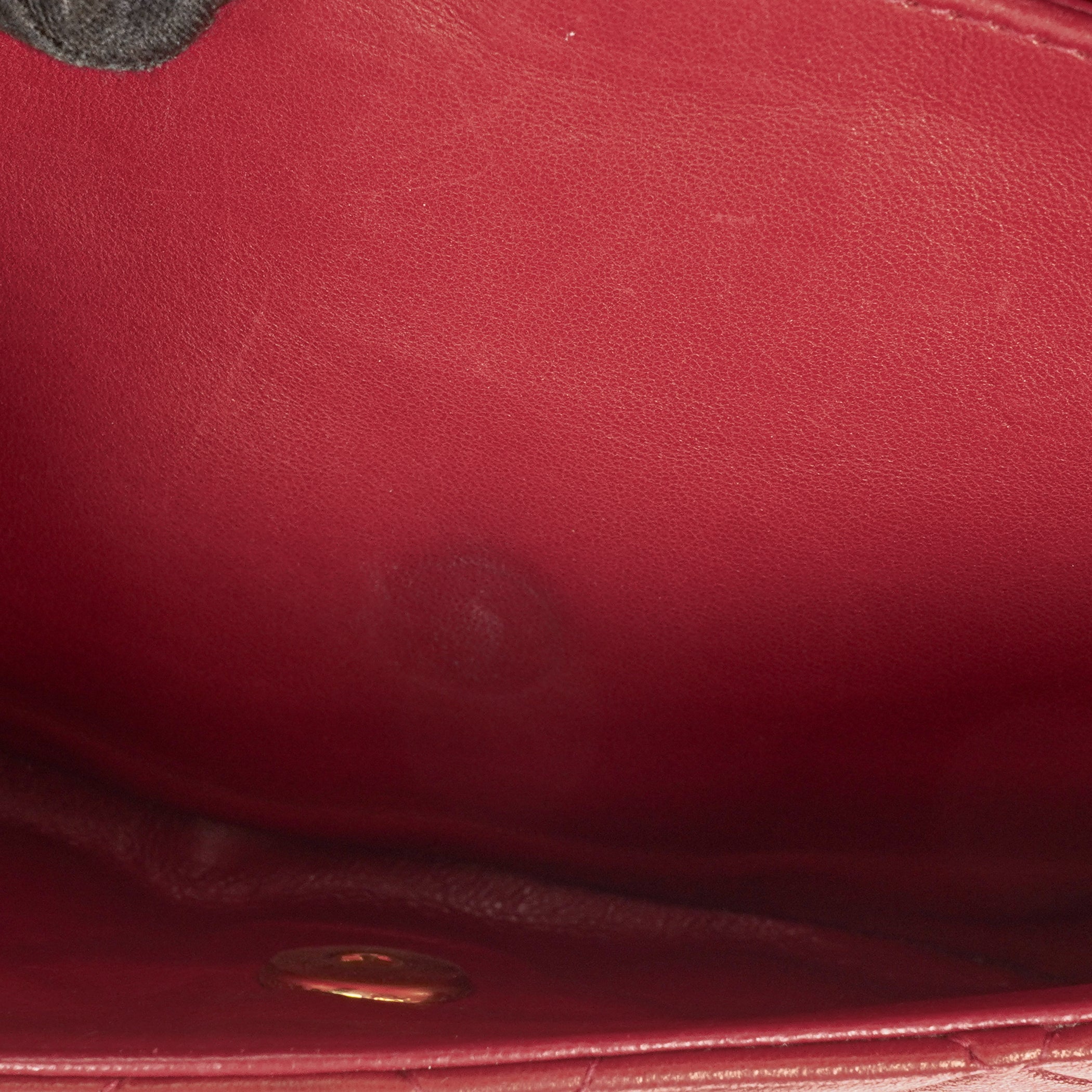 Chanel Small Classic Double Flap Bag Red Quilted Lambskin With 24K Gold-Plated Hardware
