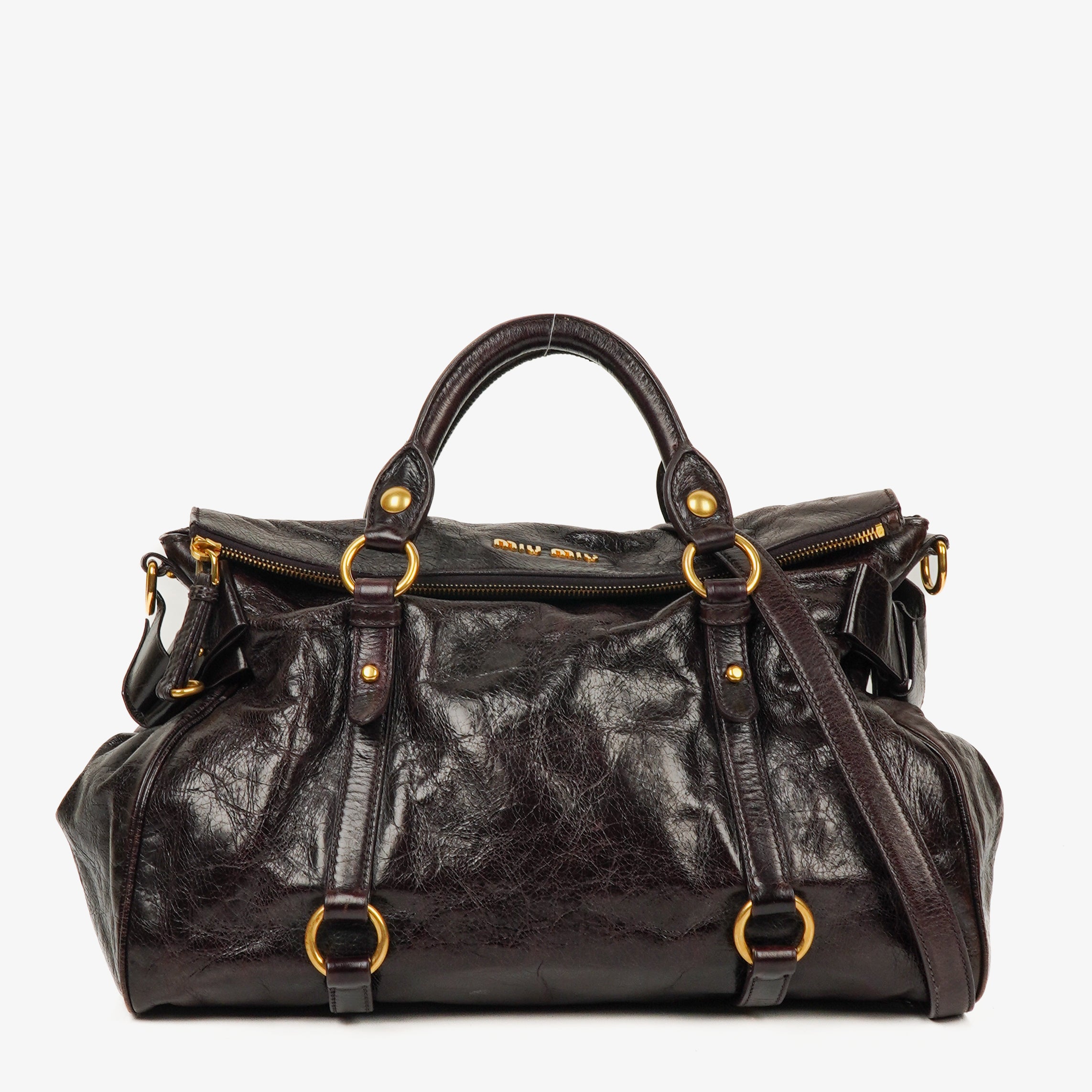 Miu Miu Vitello Bow Satchel Bag