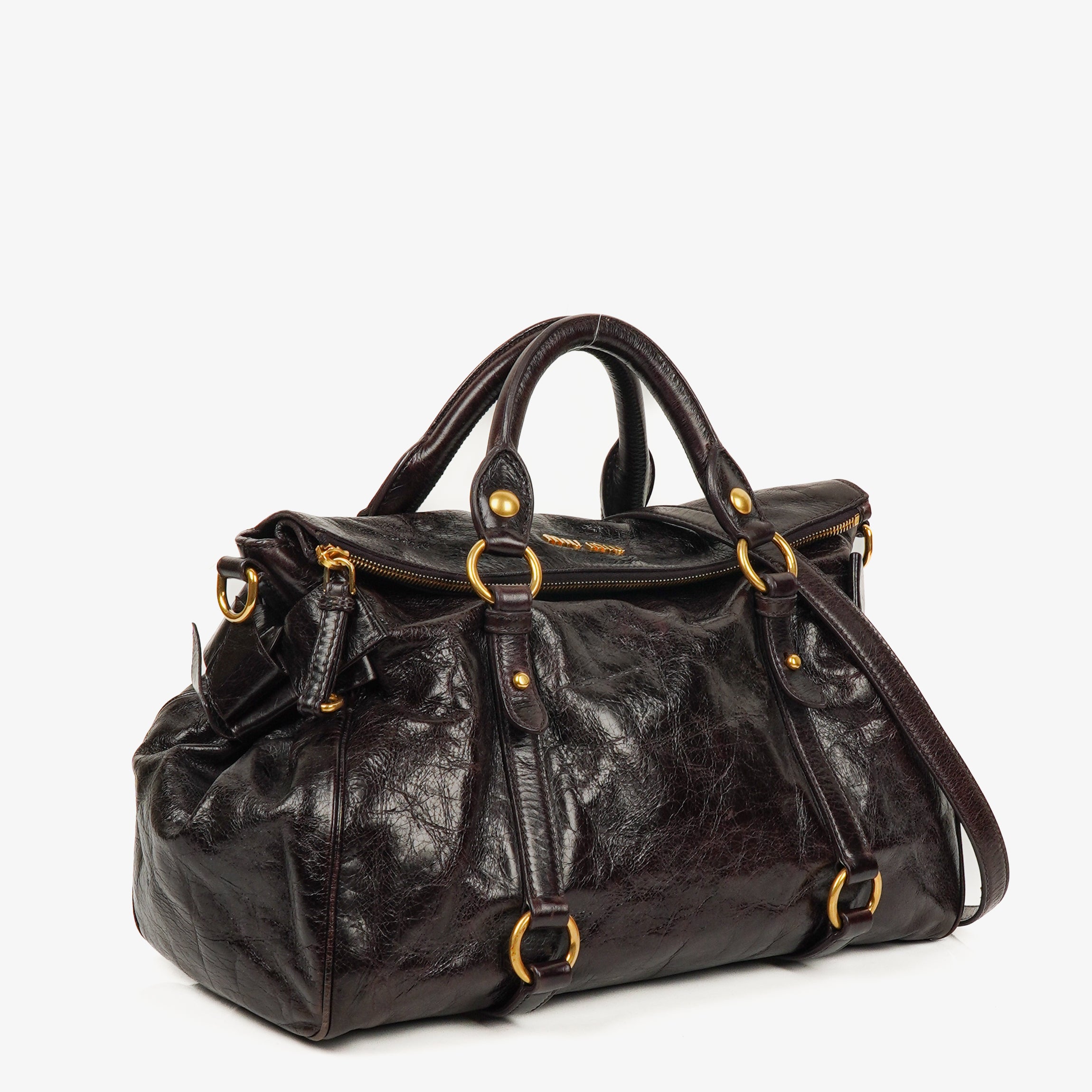 Miu Miu Vitello Bow Satchel Bag