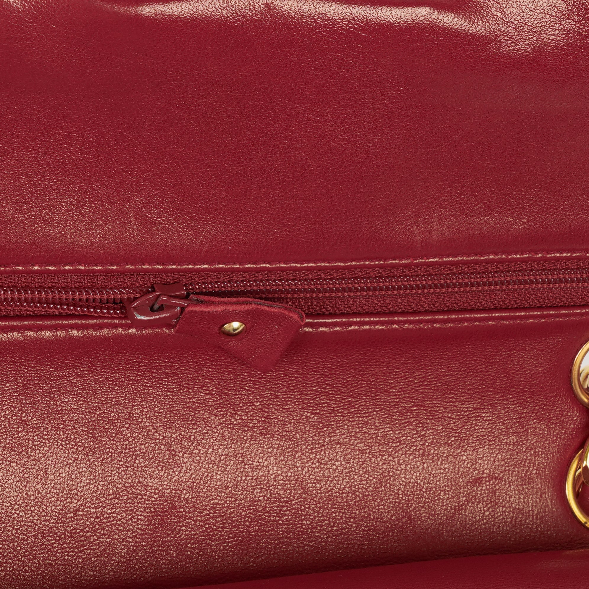 Chanel Small Classic Double Flap Bag Red Quilted Lambskin With 24K Gold-Plated Hardware