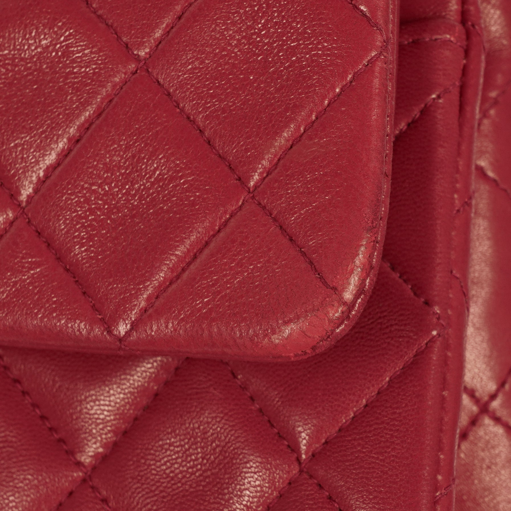 Chanel Small Classic Double Flap Bag Red Quilted Lambskin With 24K Gold-Plated Hardware