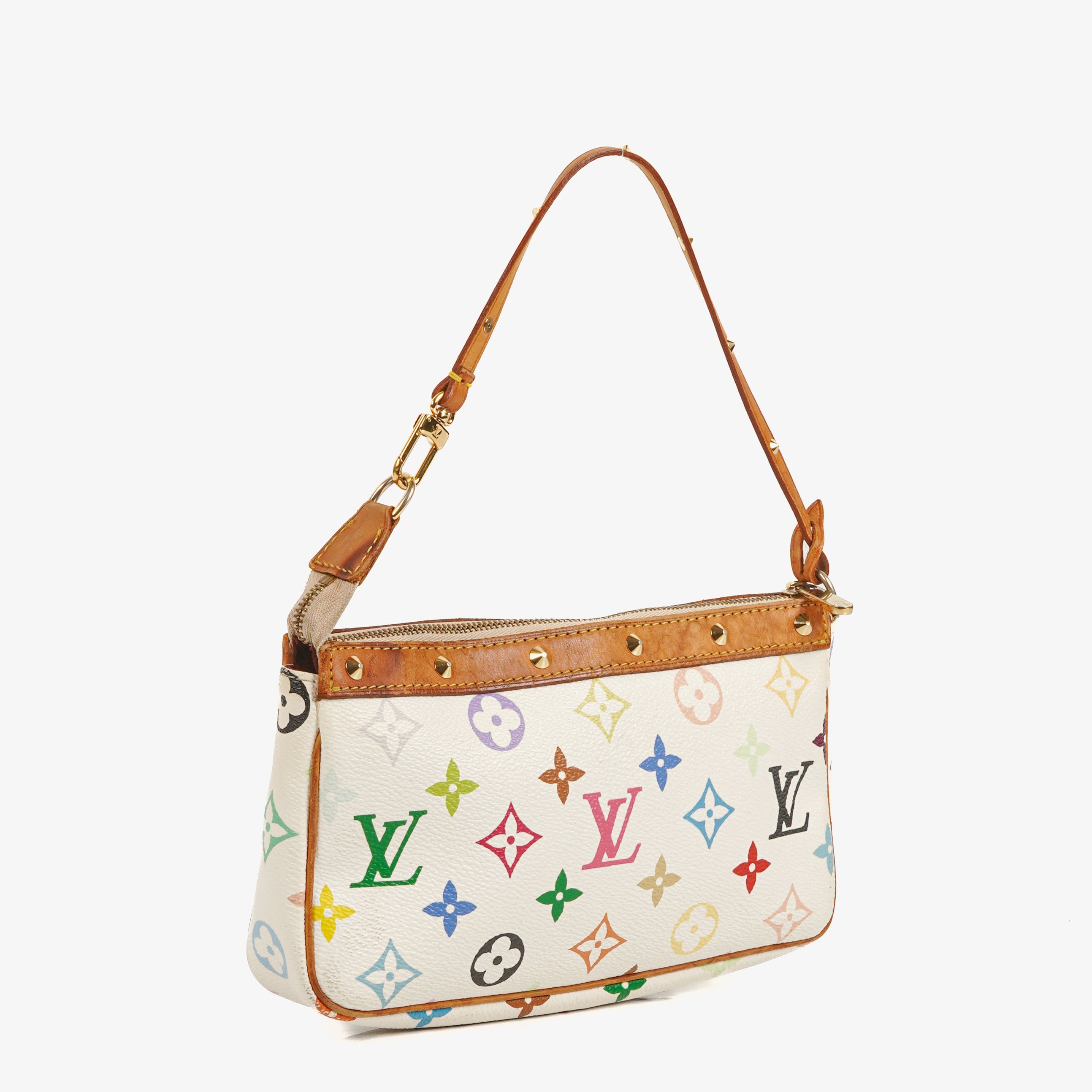Louis Vuitton Takashi Murakami Pochette Accessoire Multicolor Clutch Handbag
