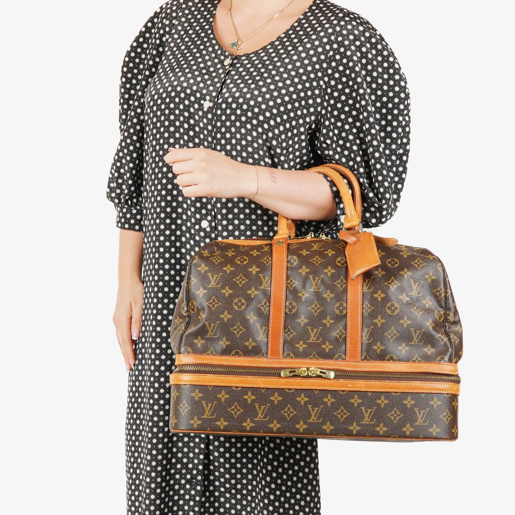Louis Vuitton Sac Sport Monogram Canvas Boston Travel Bag