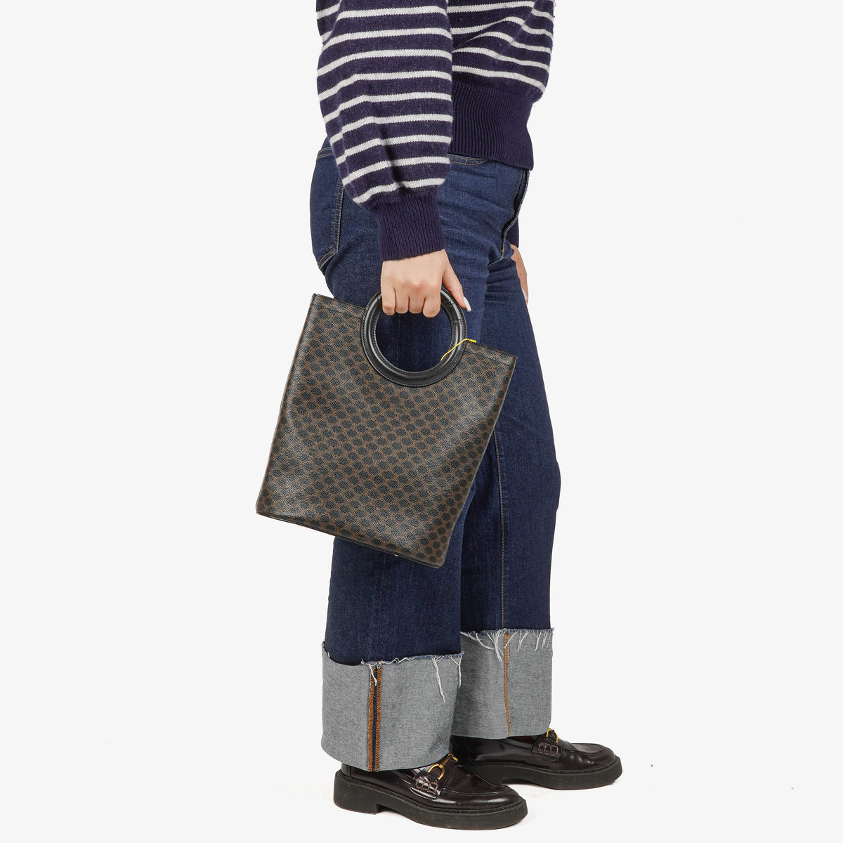 Celine Macadam Top Handle Tote Bag