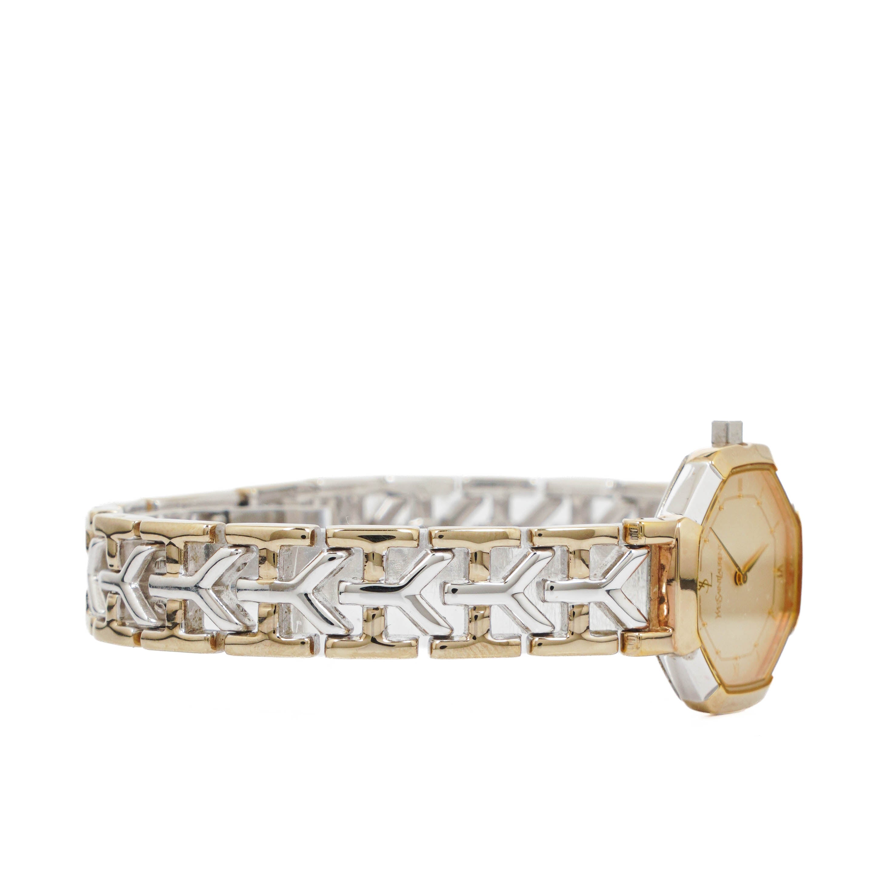 Yves Saint Laurent Octagon Two-Tone Stainless Steel Watch