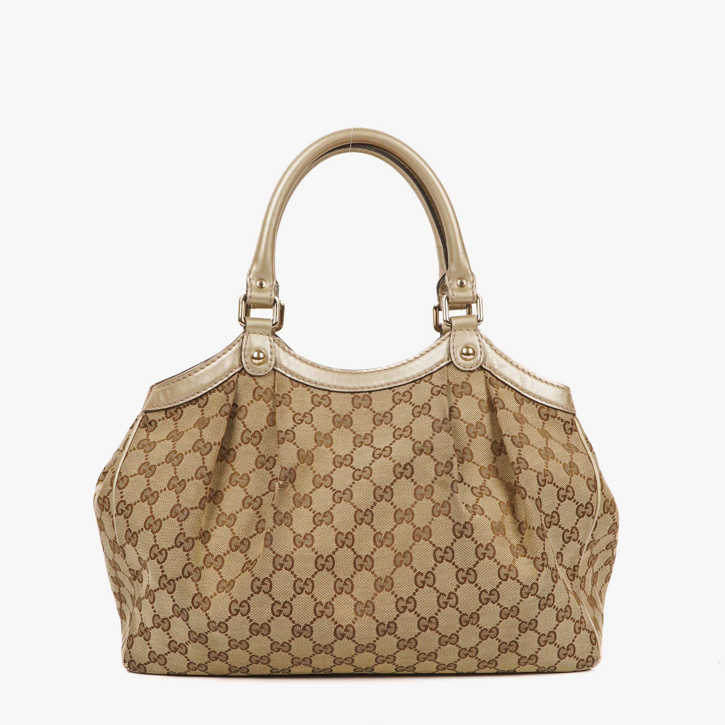 Gucci GG Canvas/Leather Sukey Medium Tote Bag