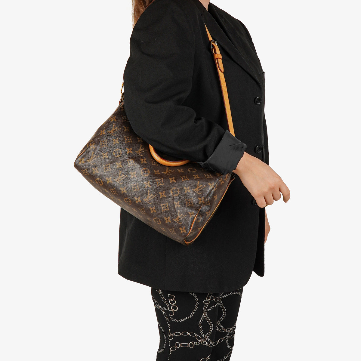Louis Vuitton Speedy 30 Bandouliere Monogram Canvas Bag