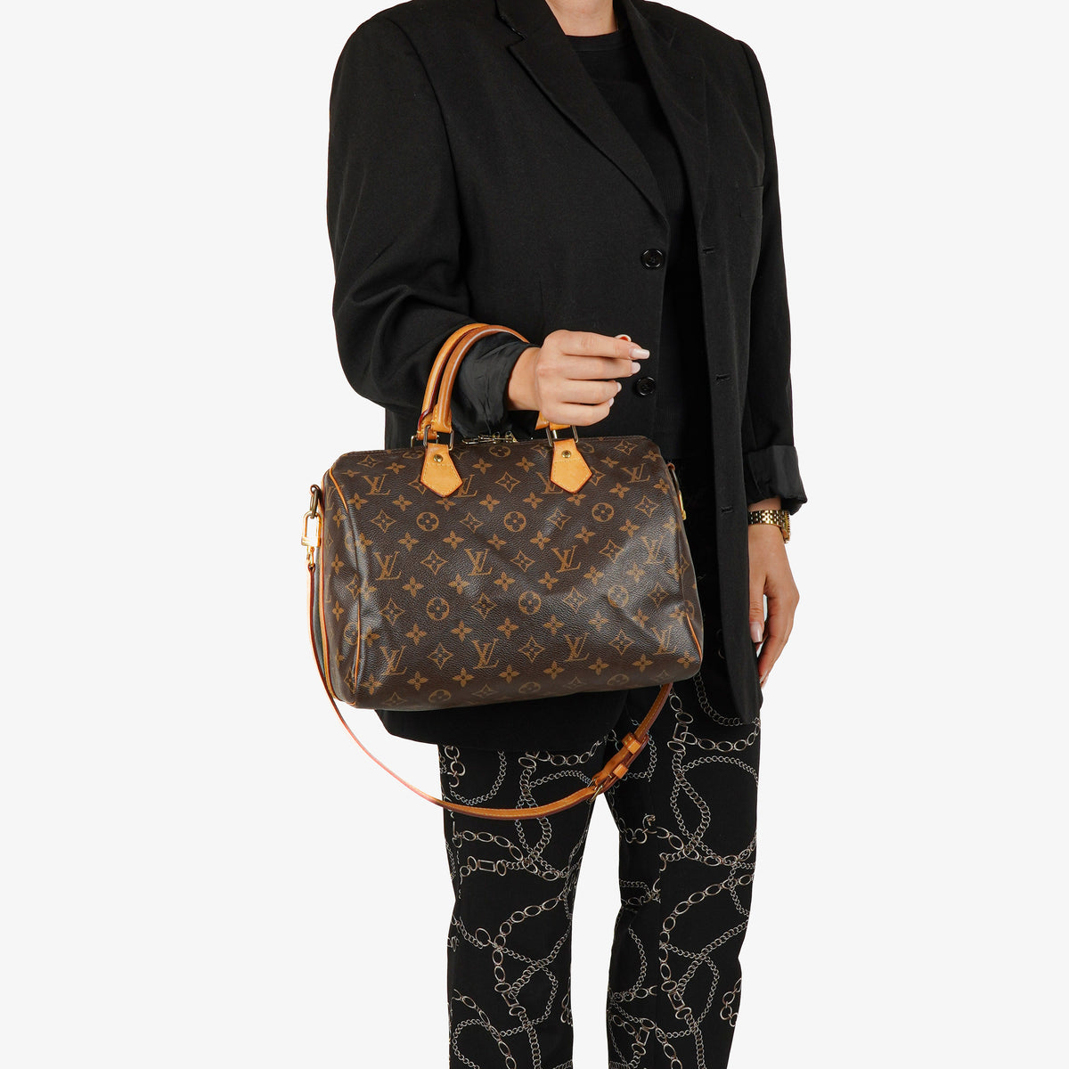 Louis Vuitton Speedy 30 Bandouliere Monogram Canvas Bag