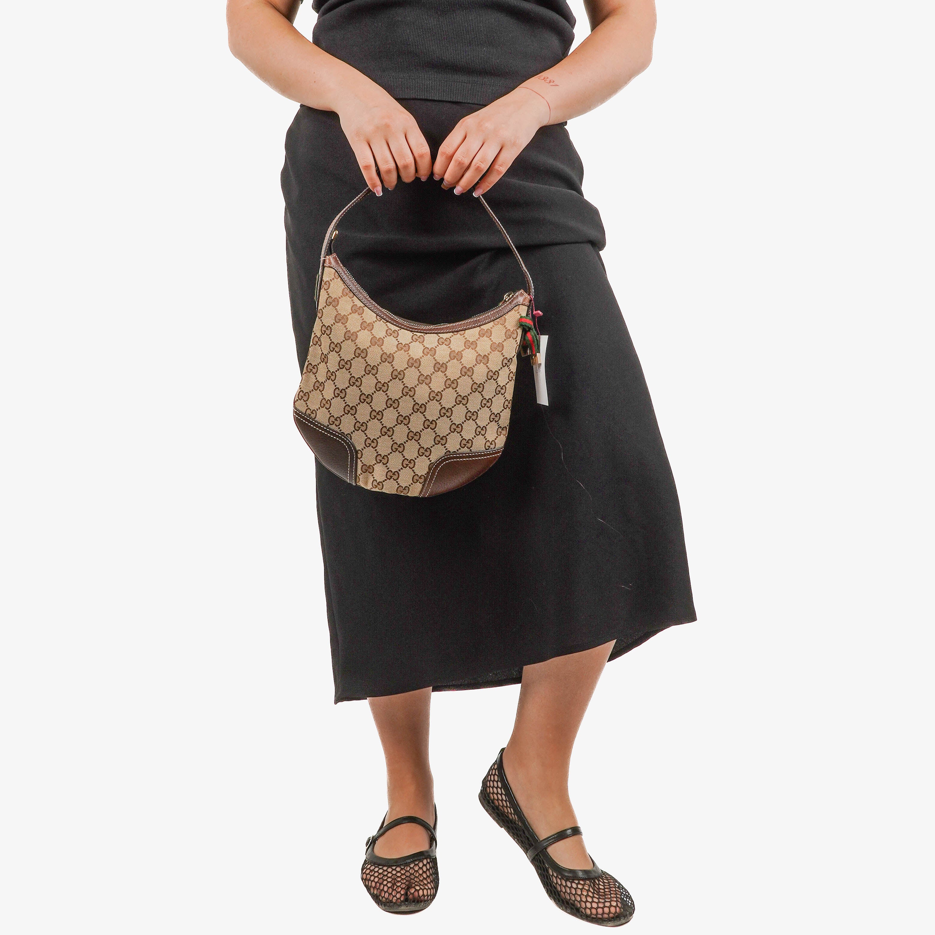 Gucci Princy Beige/Ebony GG Canvas Shoulder Bag
