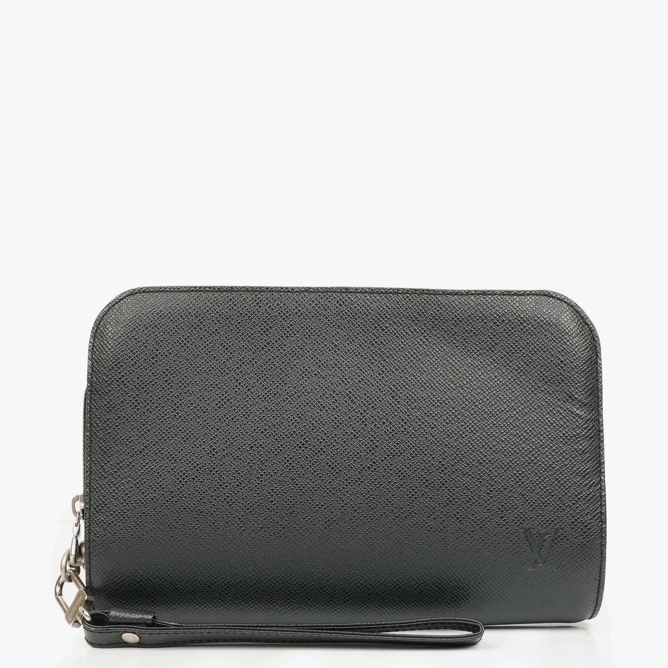Louis Vuitton Taiga Baikal Grey Clutch Bag
