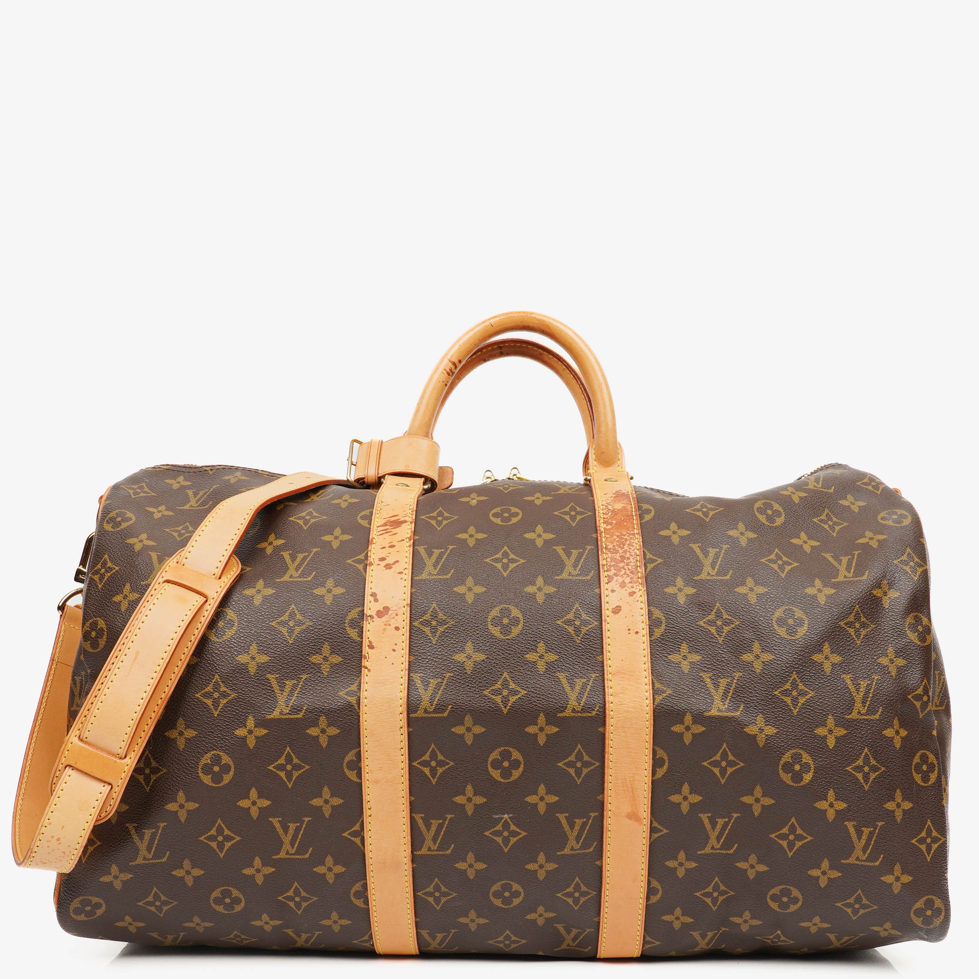 Louis Vuitton Keepall 50 Bandouliere Monogram Canvas Travel Bag
