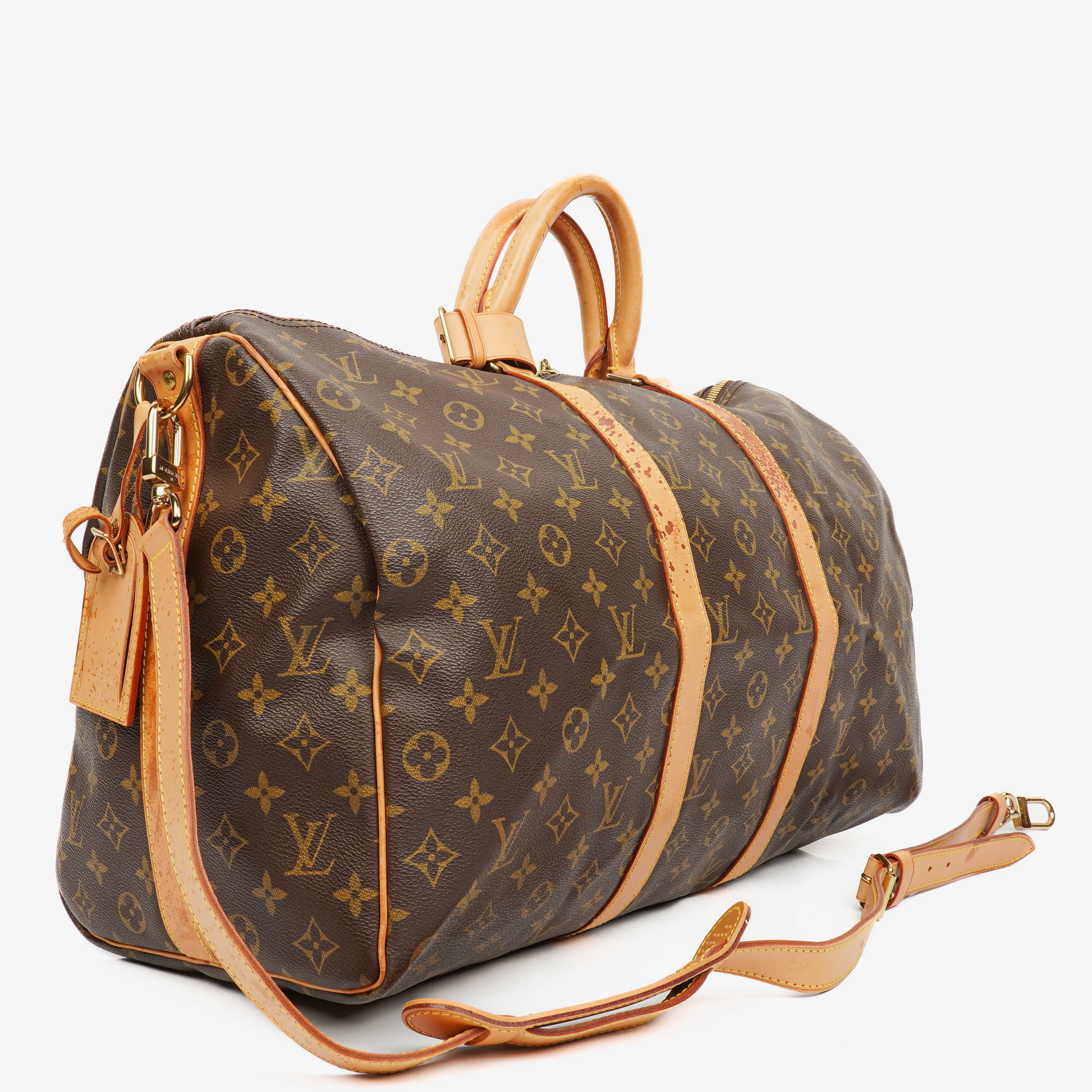 Louis Vuitton Keepall 50 Bandouliere Monogram Canvas Travel Bag