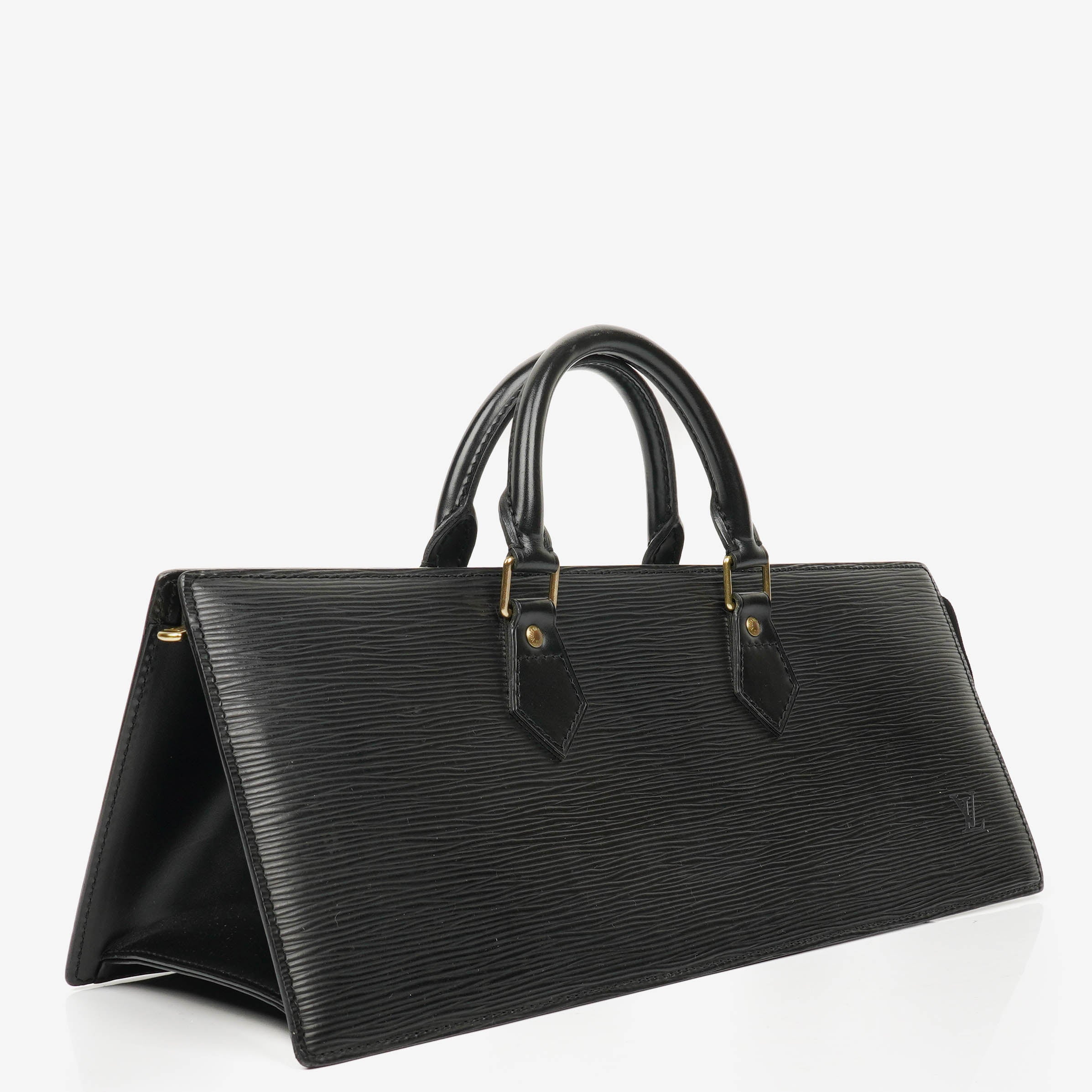 Louis Vuitton Black EPI Leather Sac Triangle Bag