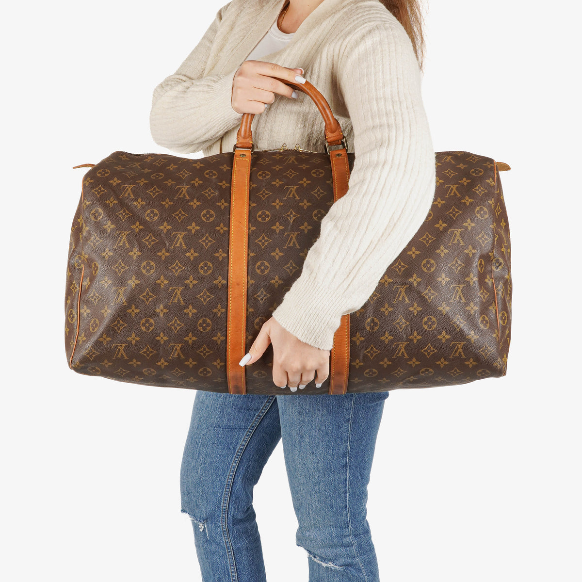 Louis Vuitton Keepall 60 Monogram Canvas Travel Bag