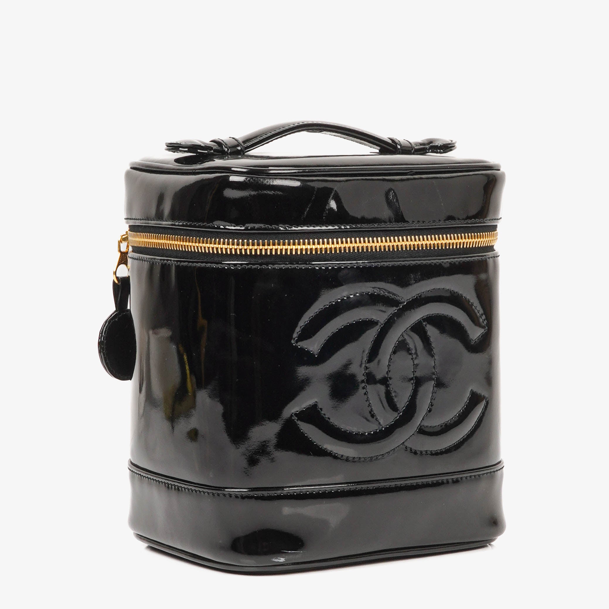Chanel Black Patent Leather Vanity Case