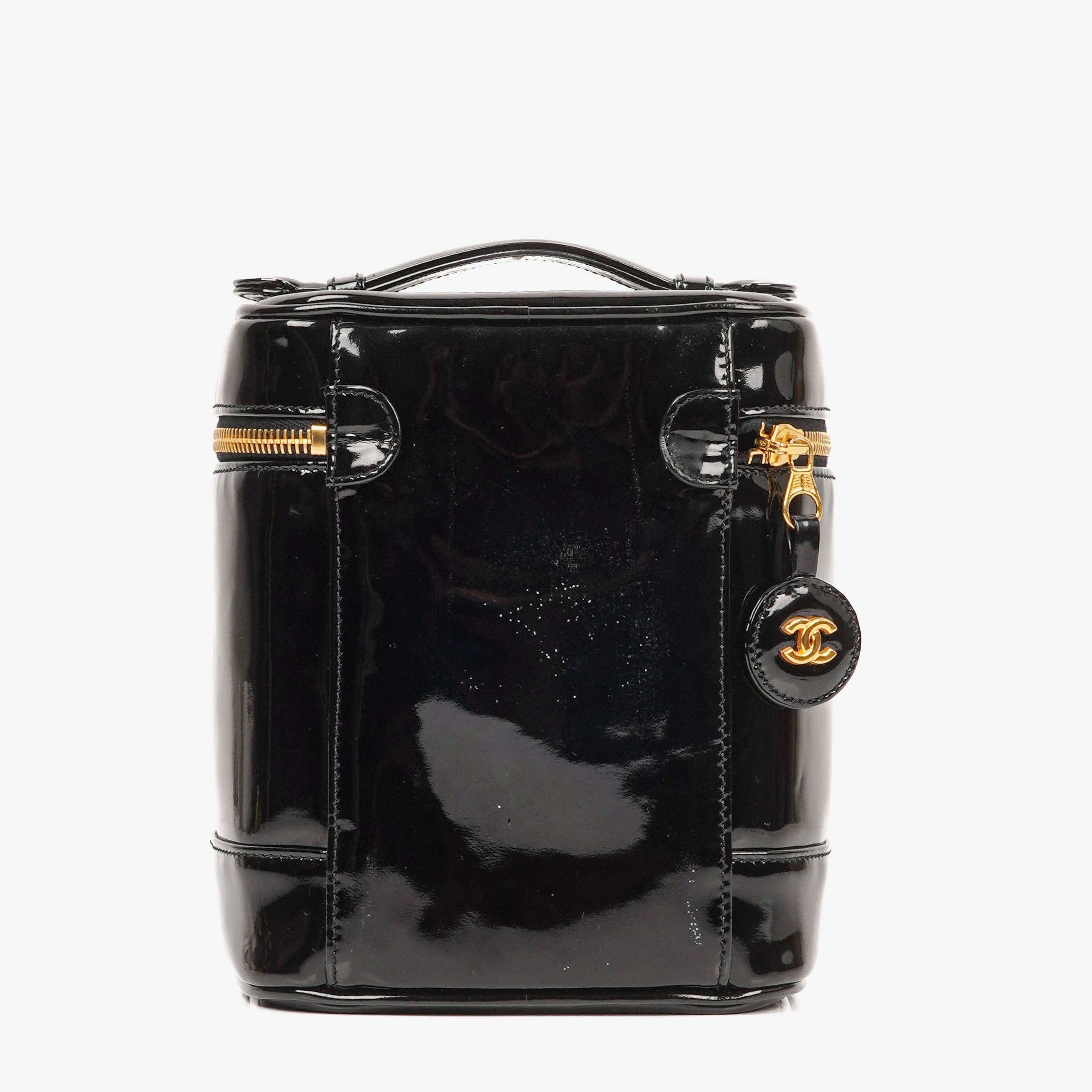 Chanel Black Patent Leather Vanity Case