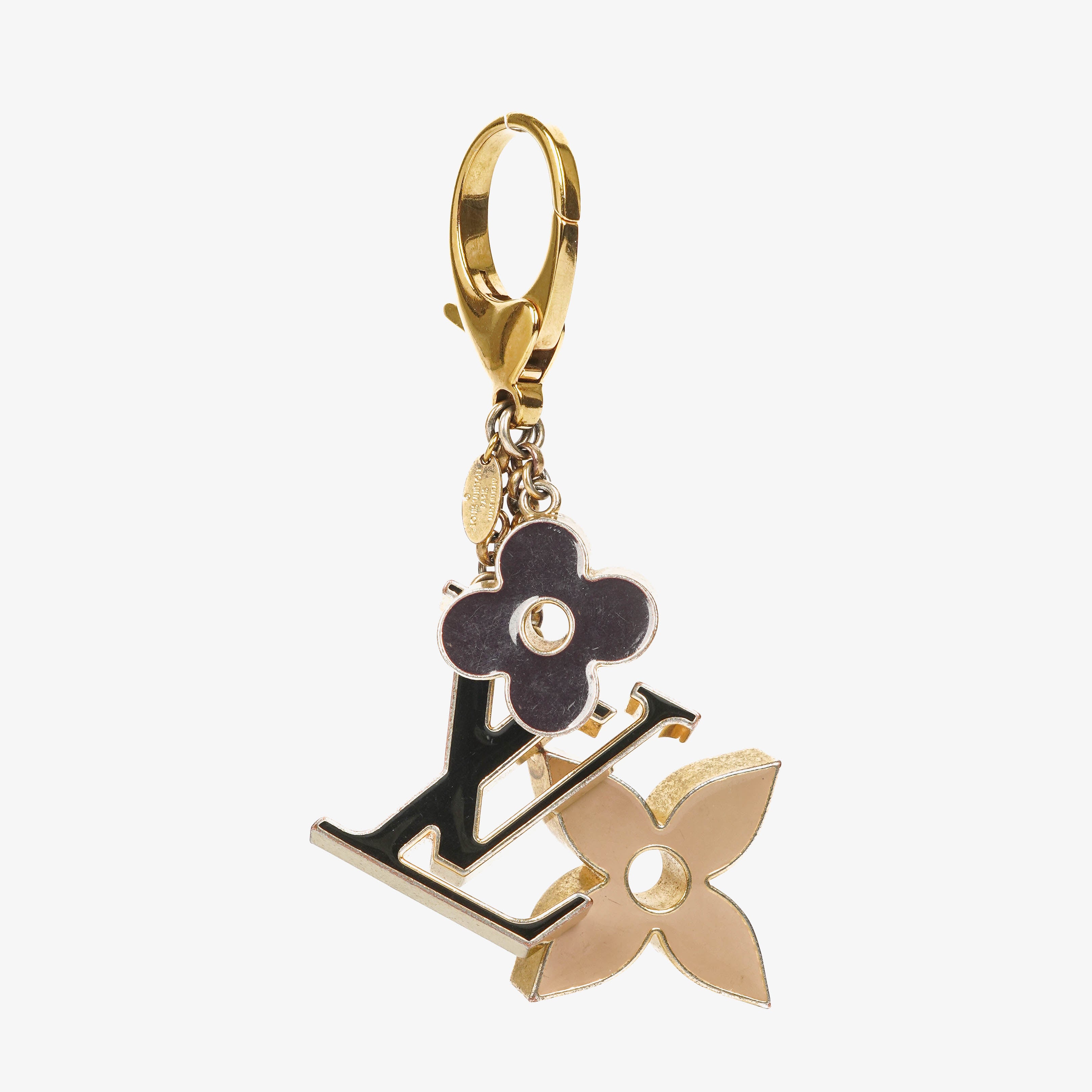 Louis Vuitton Fleur de Monogram Bag Charm and Key Chain With Mini Travel Key Holder 