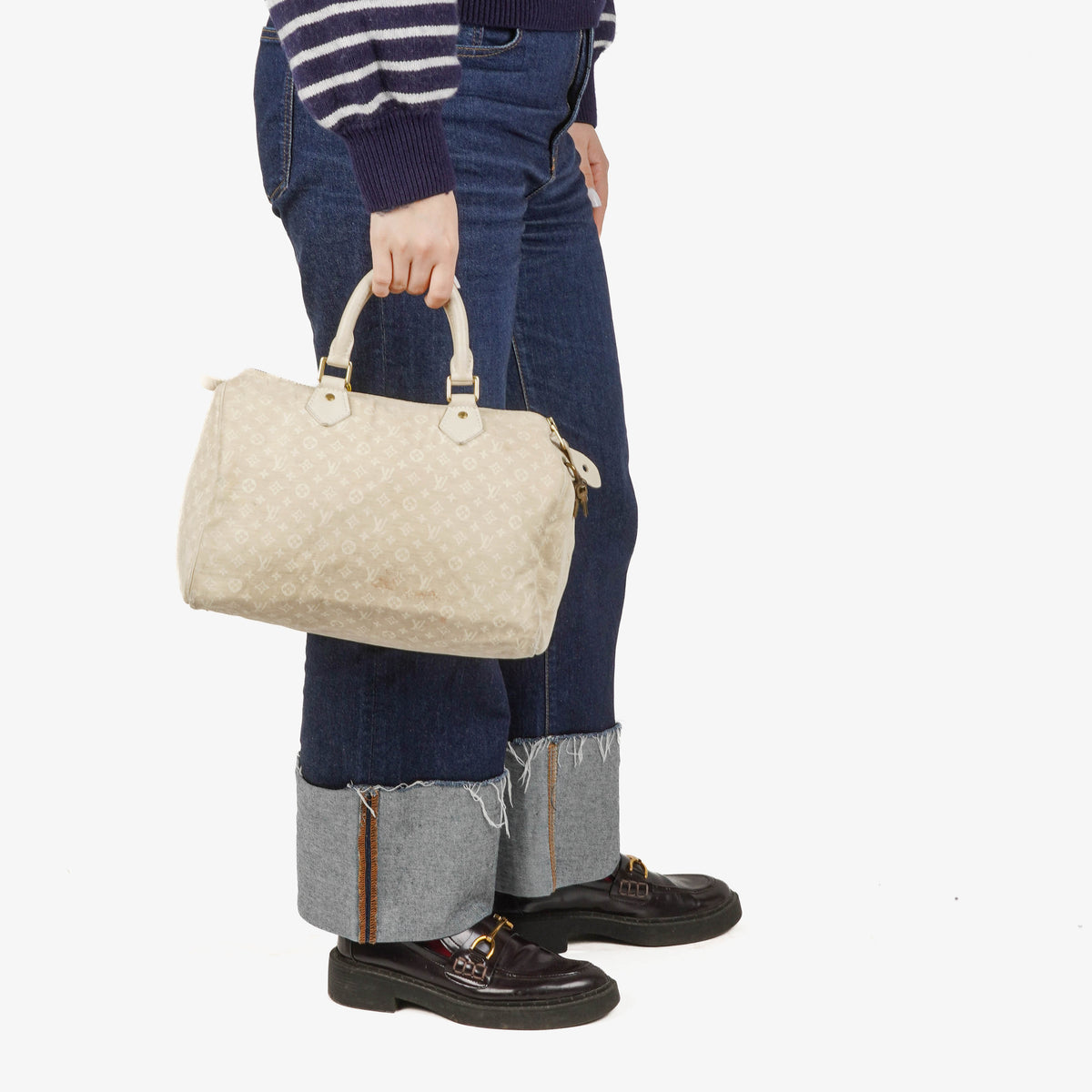 Louis Vuitton Speedy 30 Mini Lin Monogram Dune Handbag