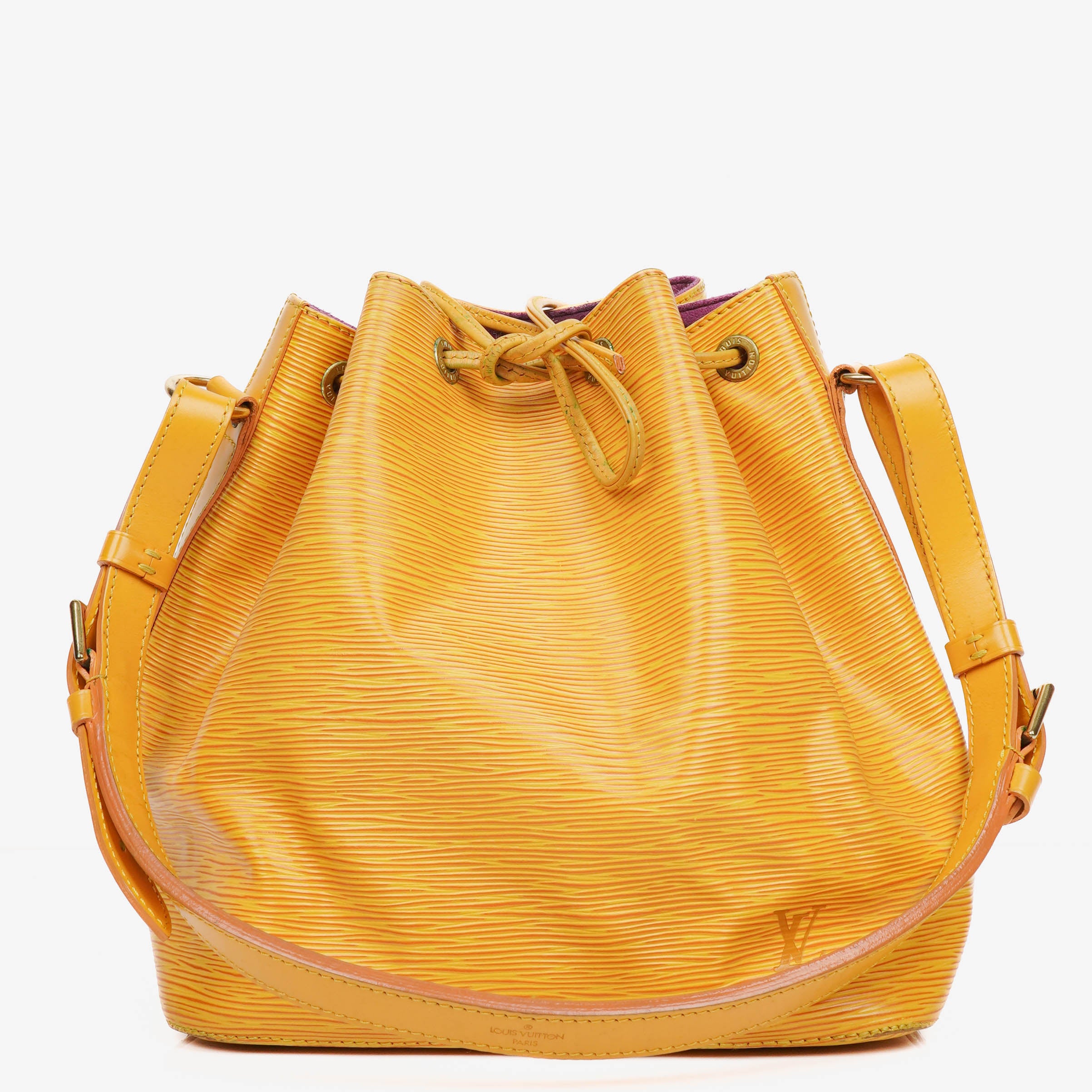 Louis Vuitton Petit Noe Yellow EPI Leather Shoulder Bag