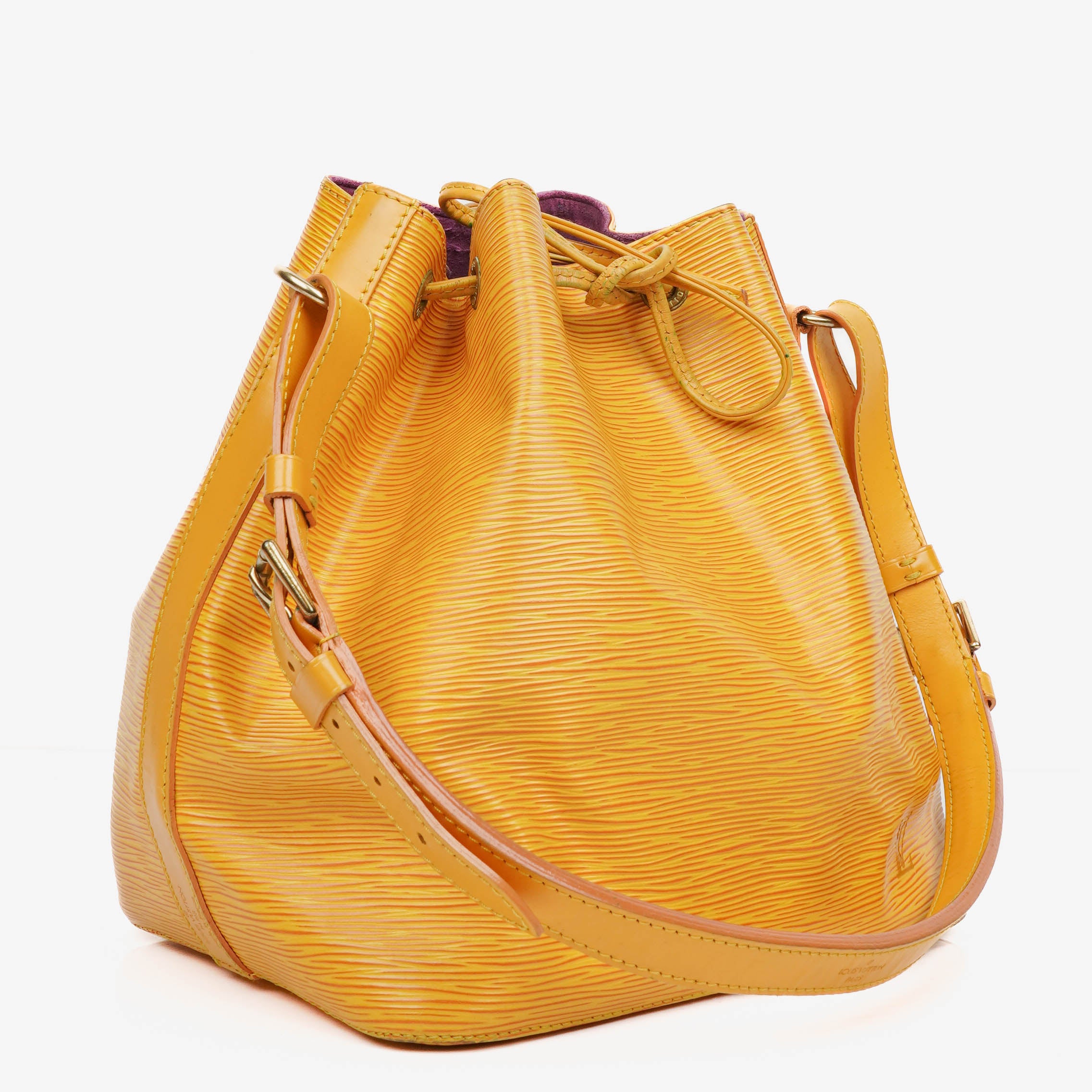 Louis Vuitton Petit Noe Yellow EPI Leather Shoulder Bag