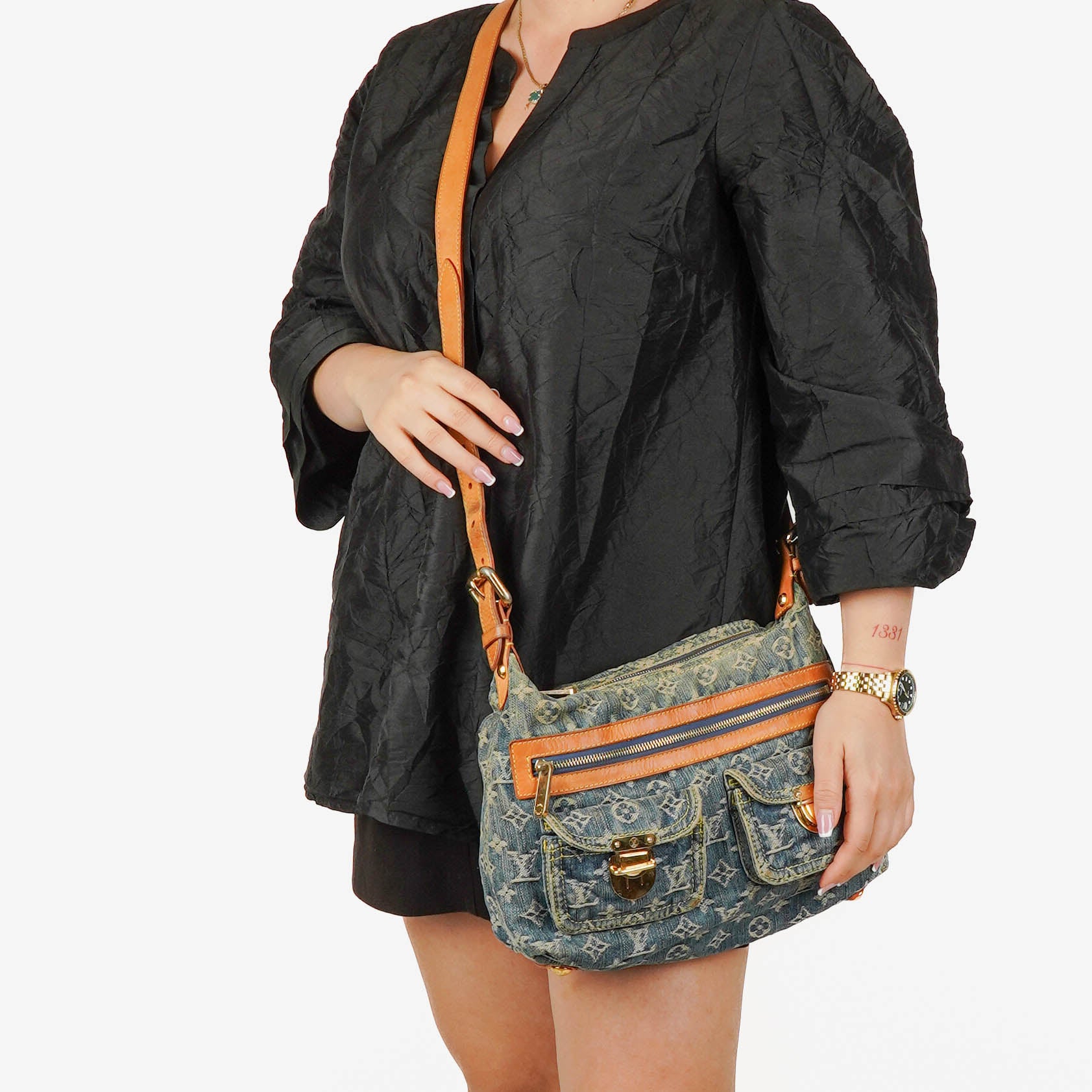 Louis Vuitton Baggy PM Monogram Denim Shoulder Bag