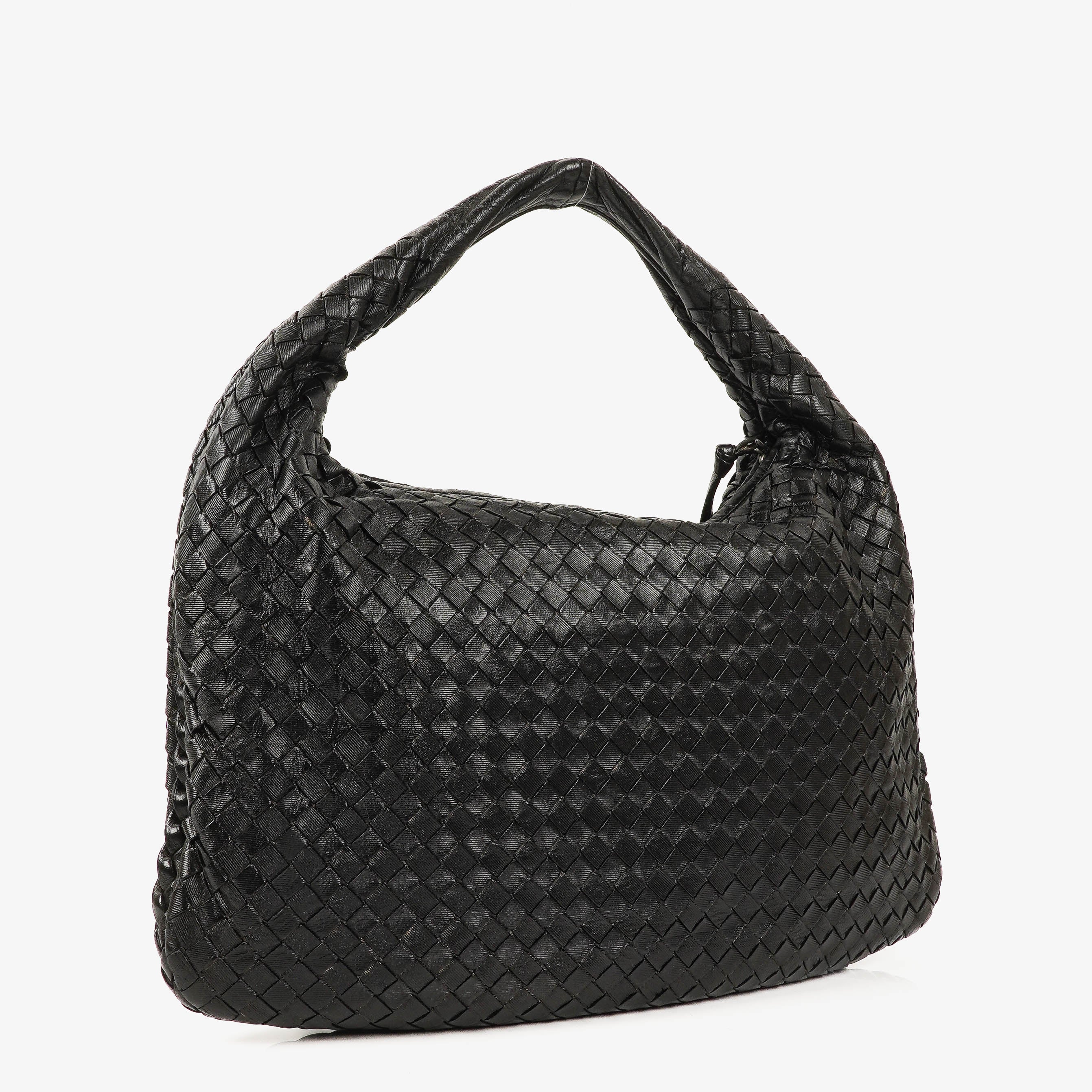 Bottega Veneta Nappa Intrecciato Medium Veneta Hobo Black