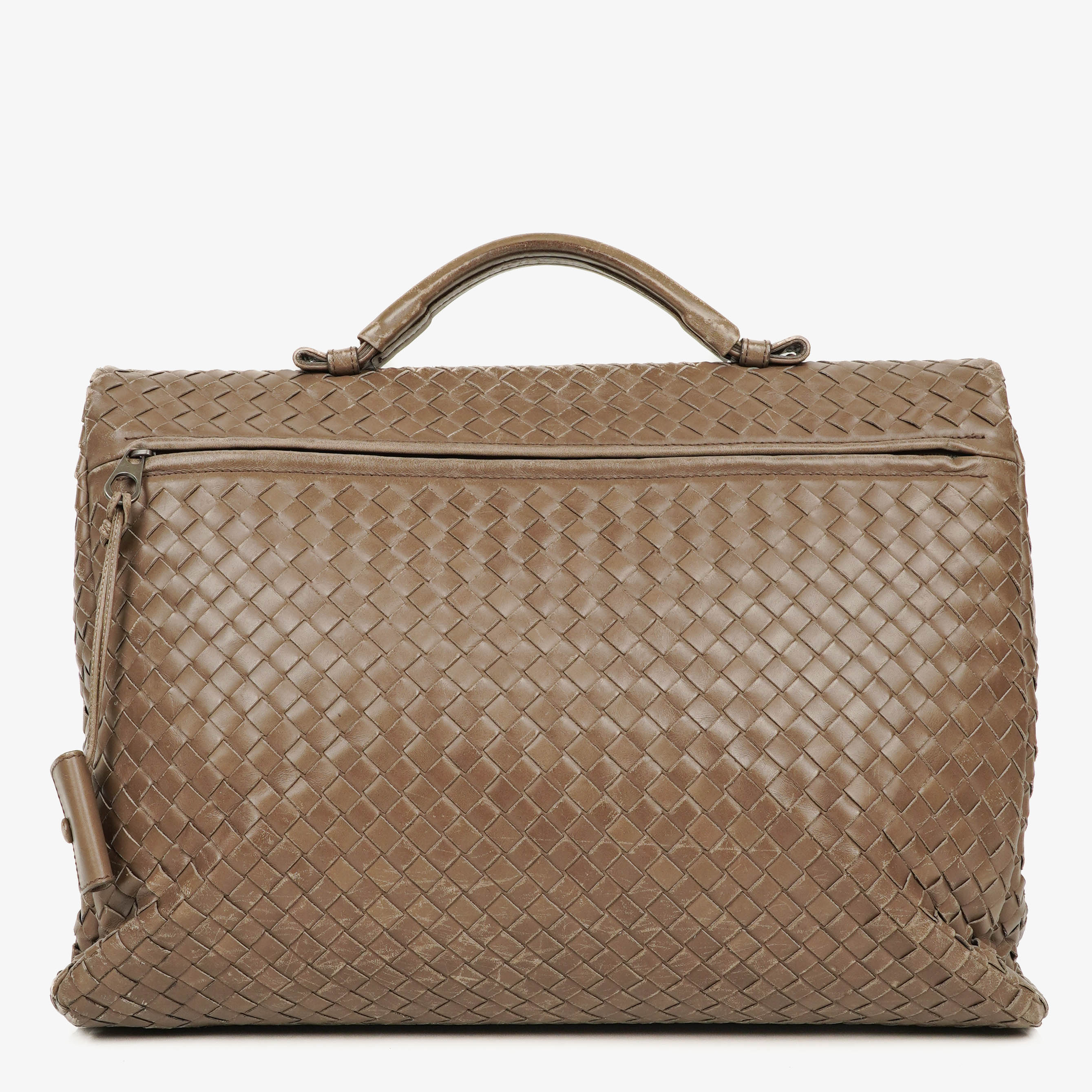 Bottega Veneta Intrecciato VN Brown Briefcase Ebano