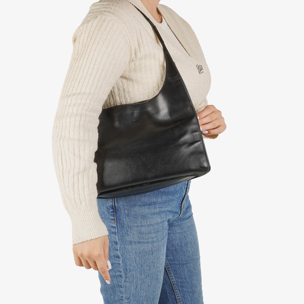 Gucci Black Leather Shoulder Bag
