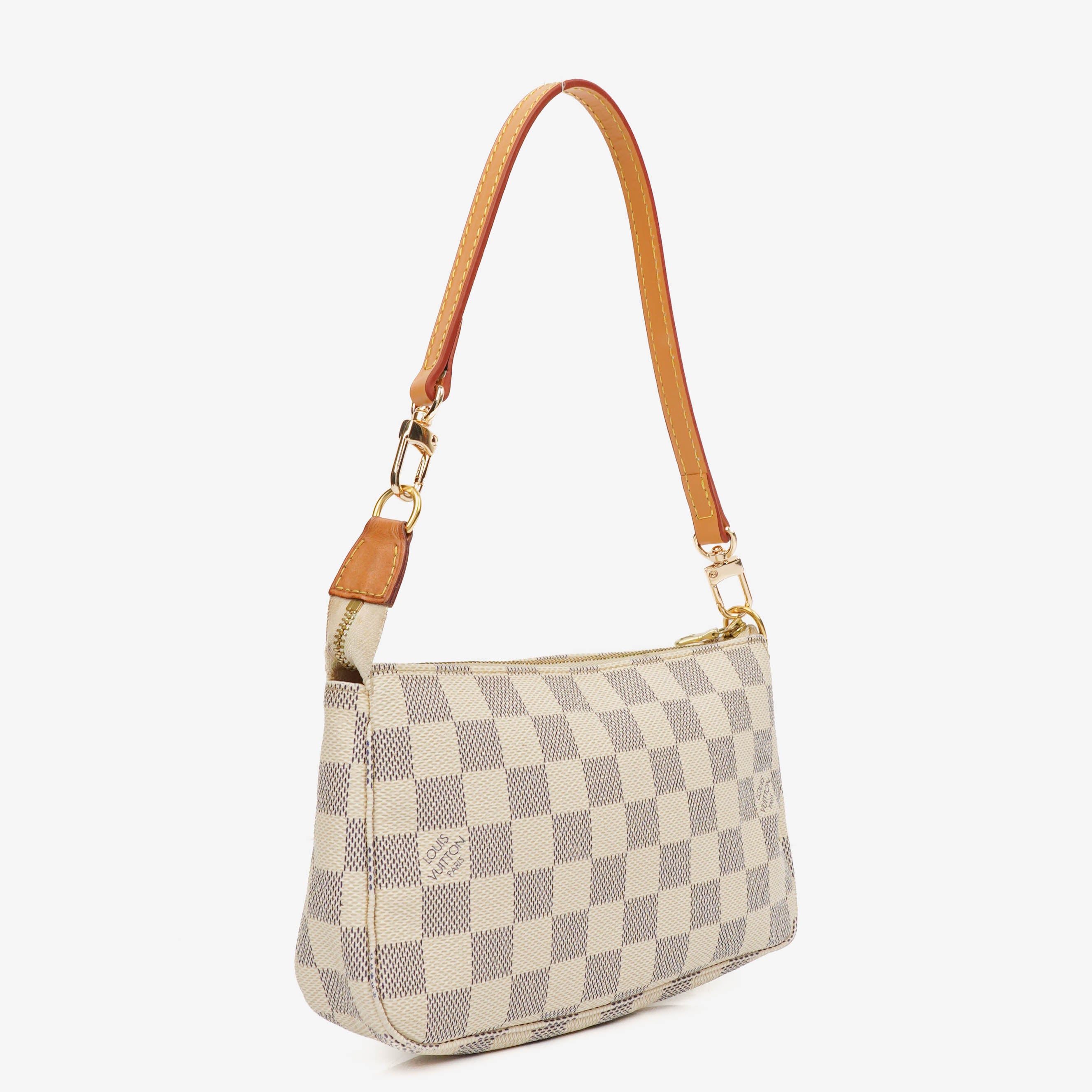 Louis Vuitton Pochette Accessoires Damier Azur Clutch Handbag