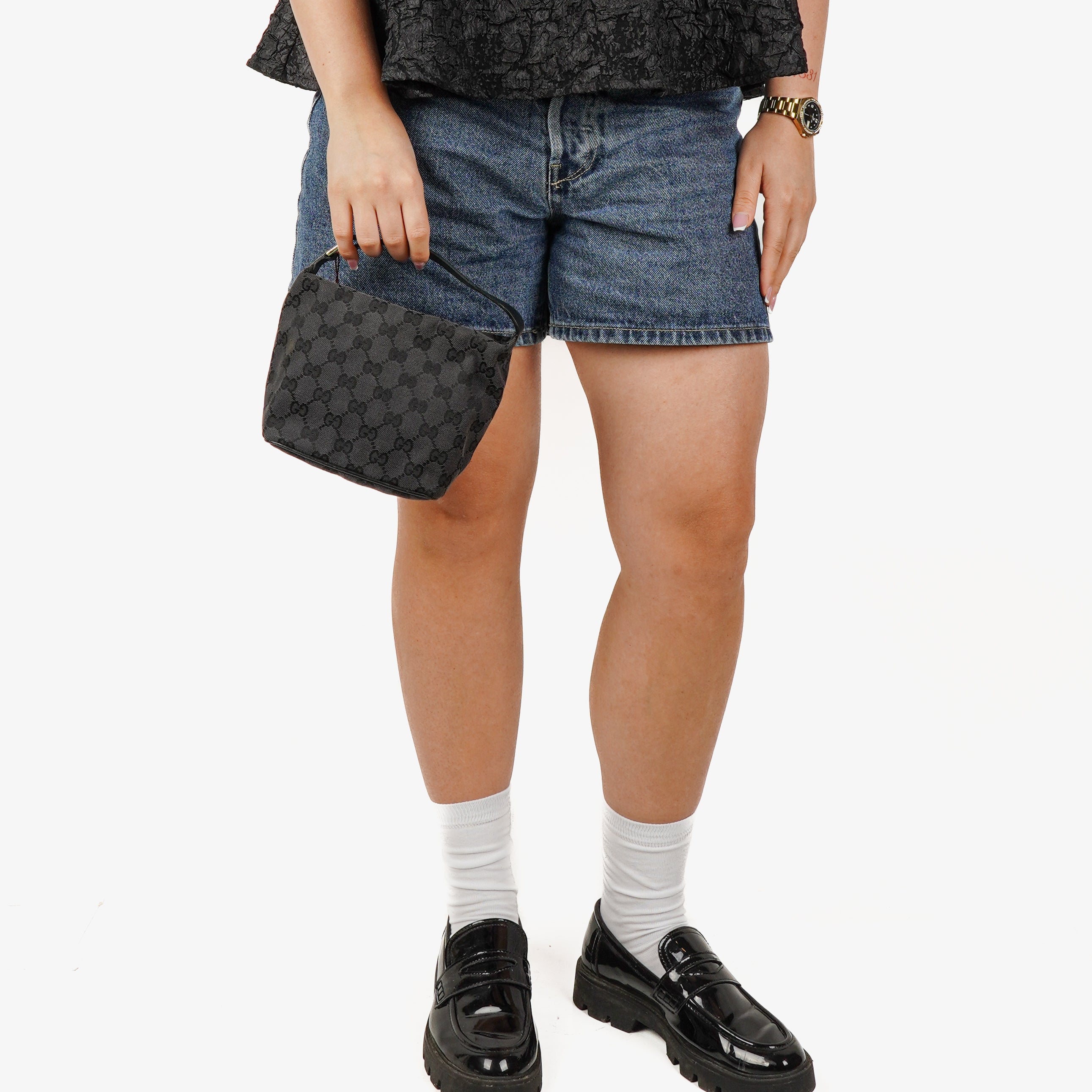 Gucci GG Canvas Mini Hobo Bag
