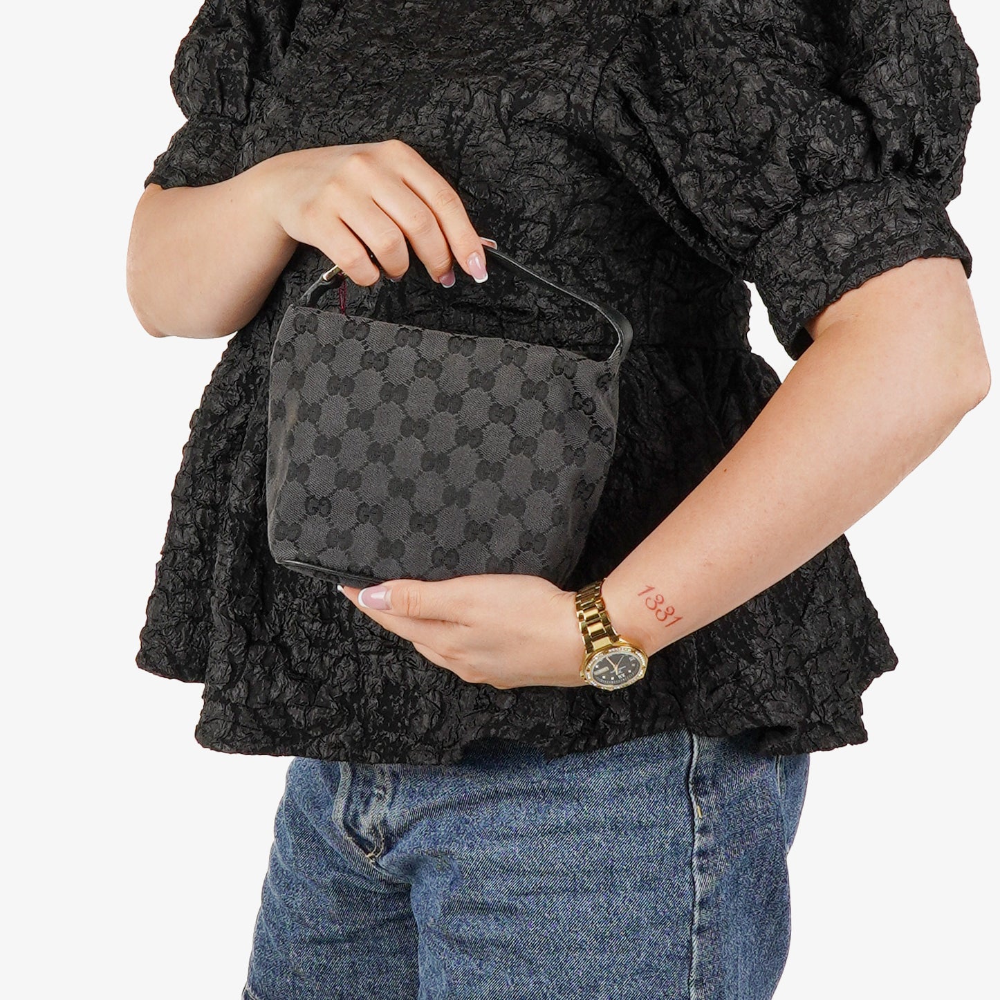 Gucci GG Canvas Mini Hobo Bag