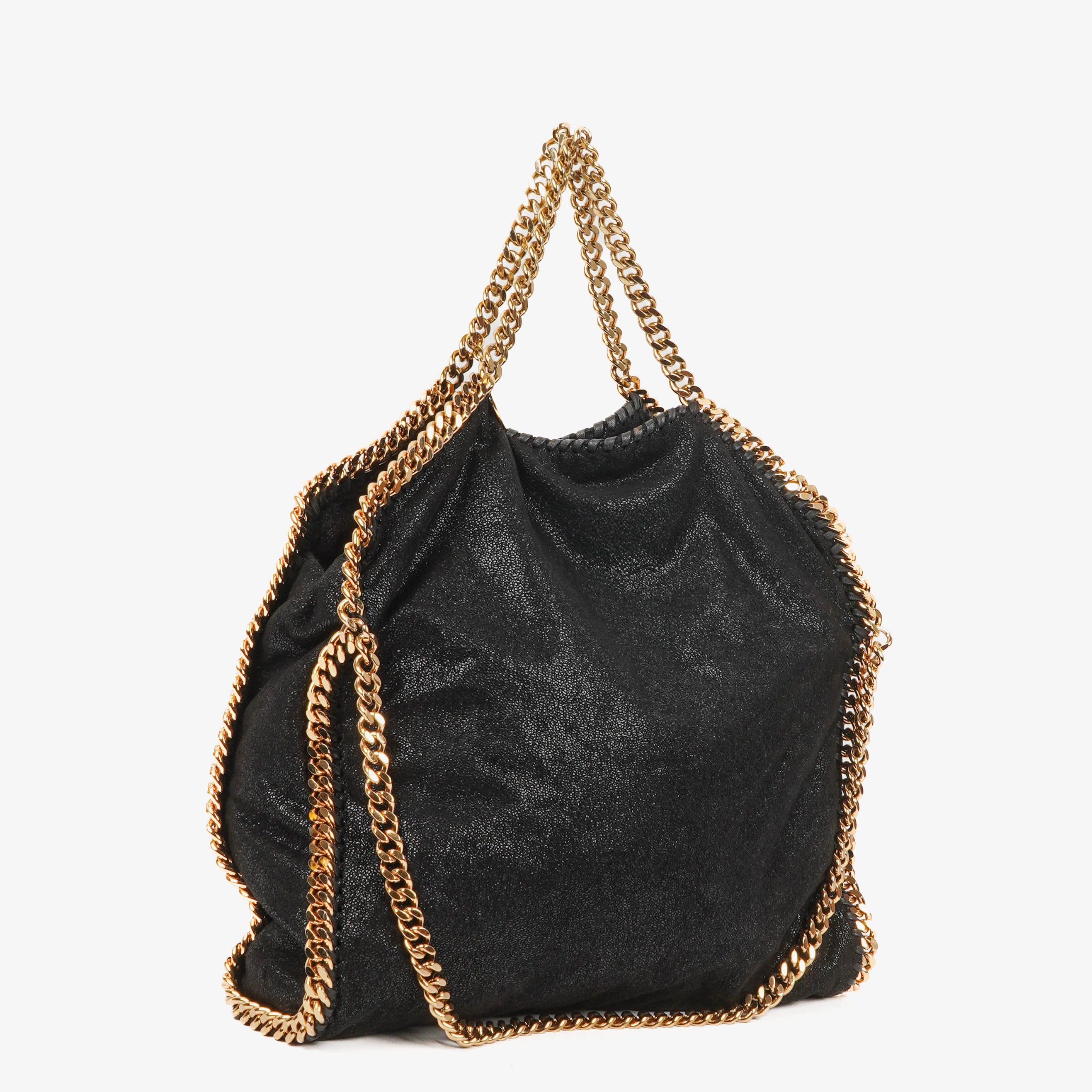 Stella McCartney Black Falabella Tote Vegan Shaggy Deer