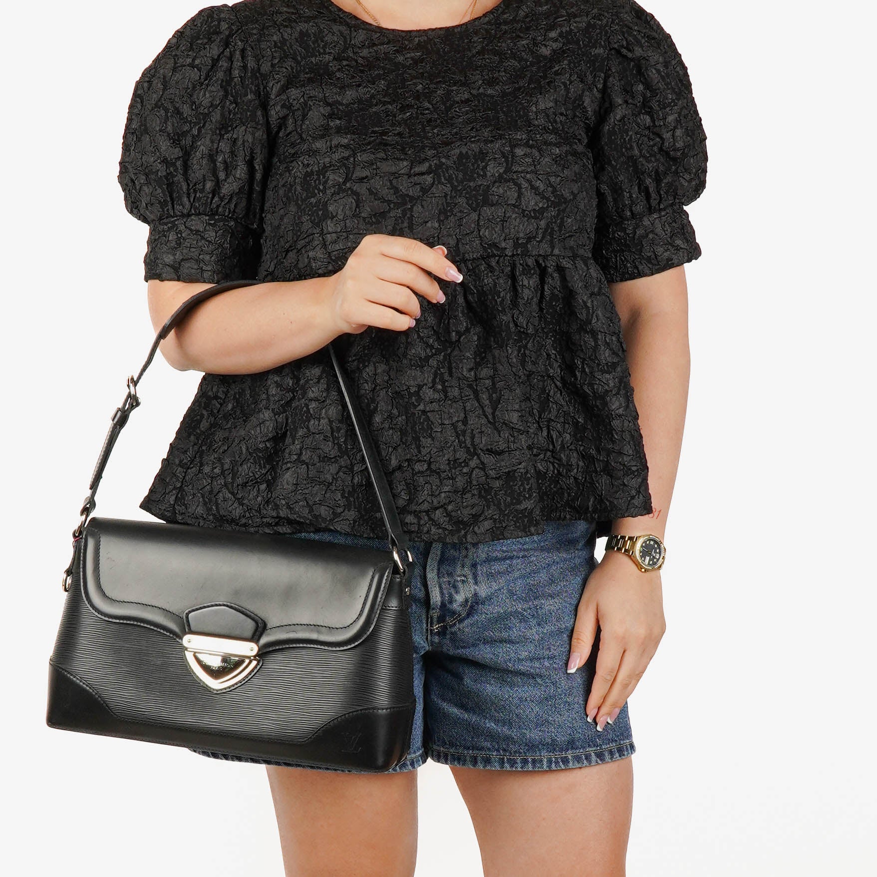 Louis Vuitton Bagatelle PM Black Epi Leather Bag