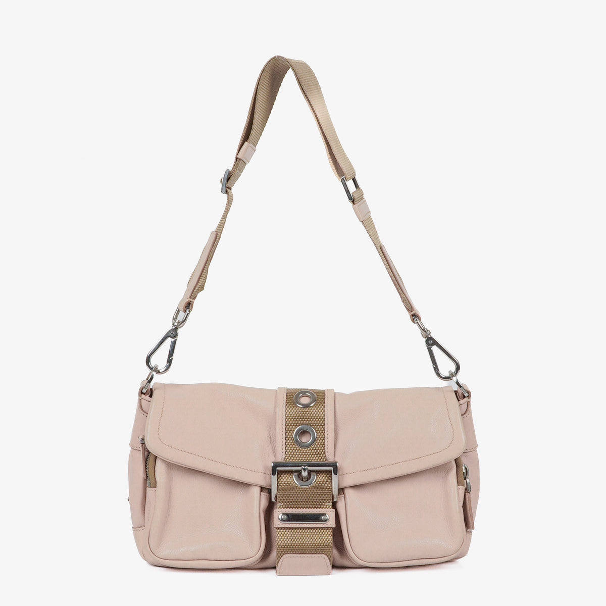 Prada Callf Pocket Cipria Shoulder Bag