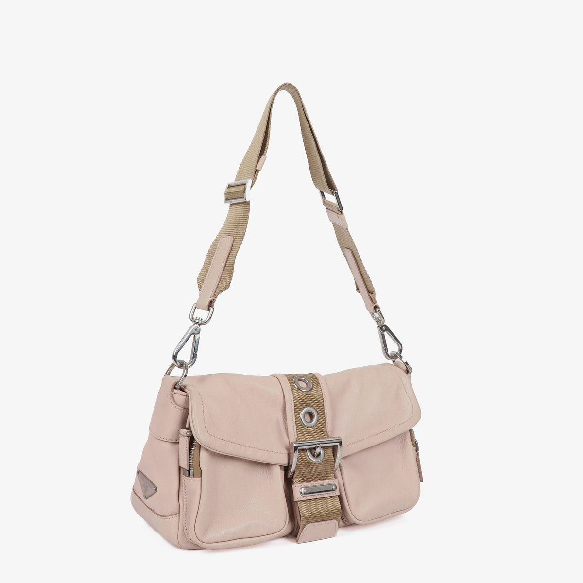 Prada Callf Pocket Cipria Shoulder Bag