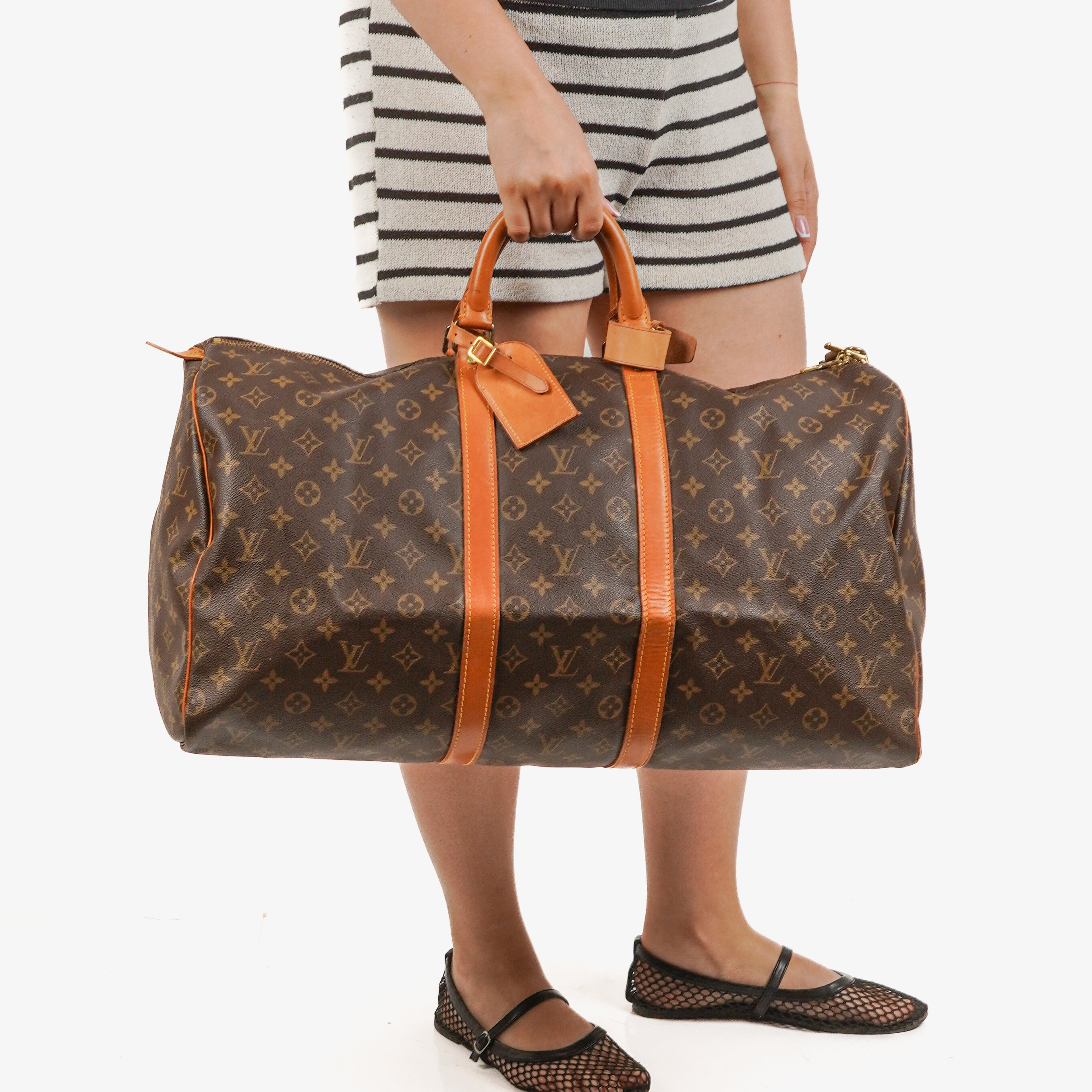 Louis Vuitton Keepall 55 Monogram Canvas Travel Bag