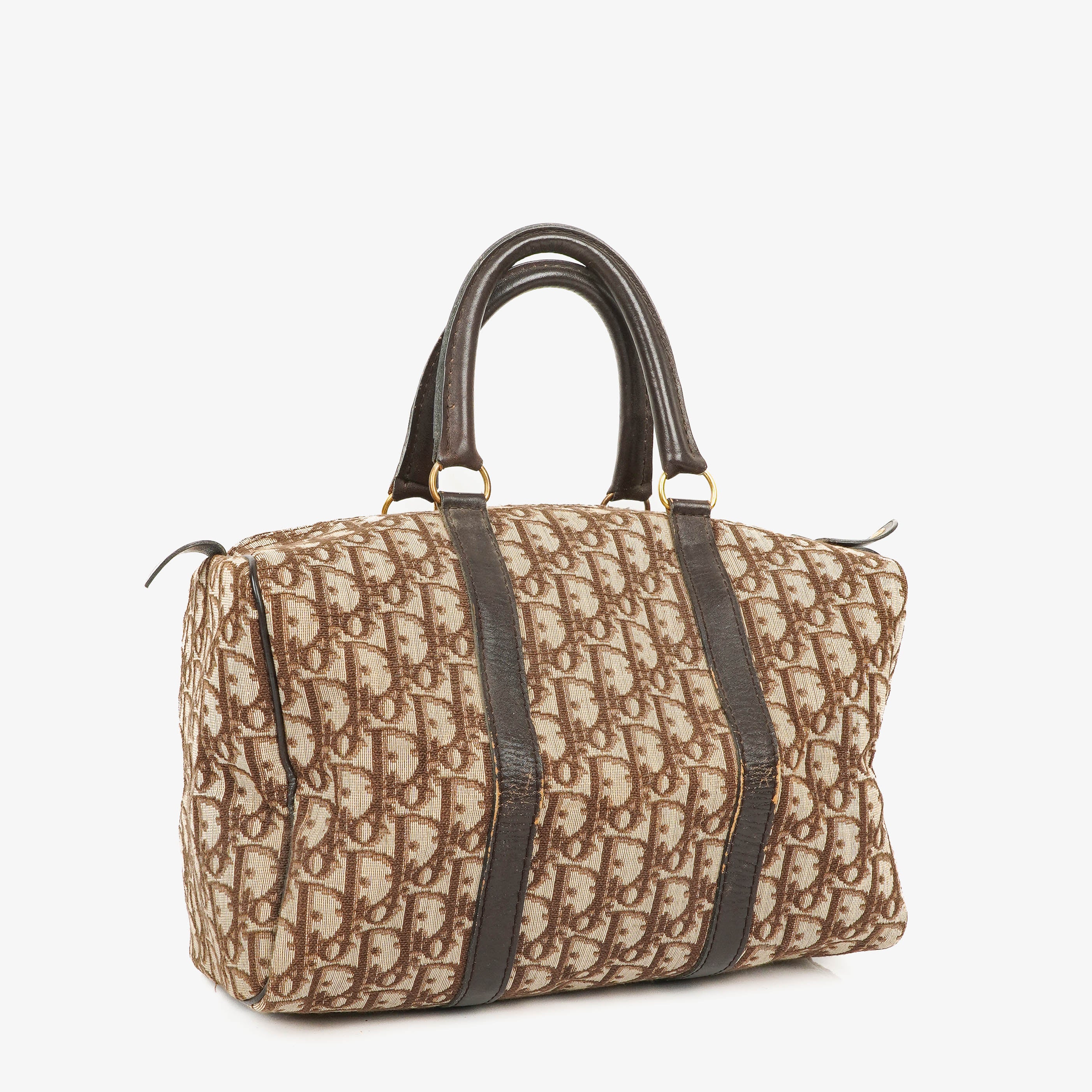 Sac Boston vintage Christian Dior Trotter beige