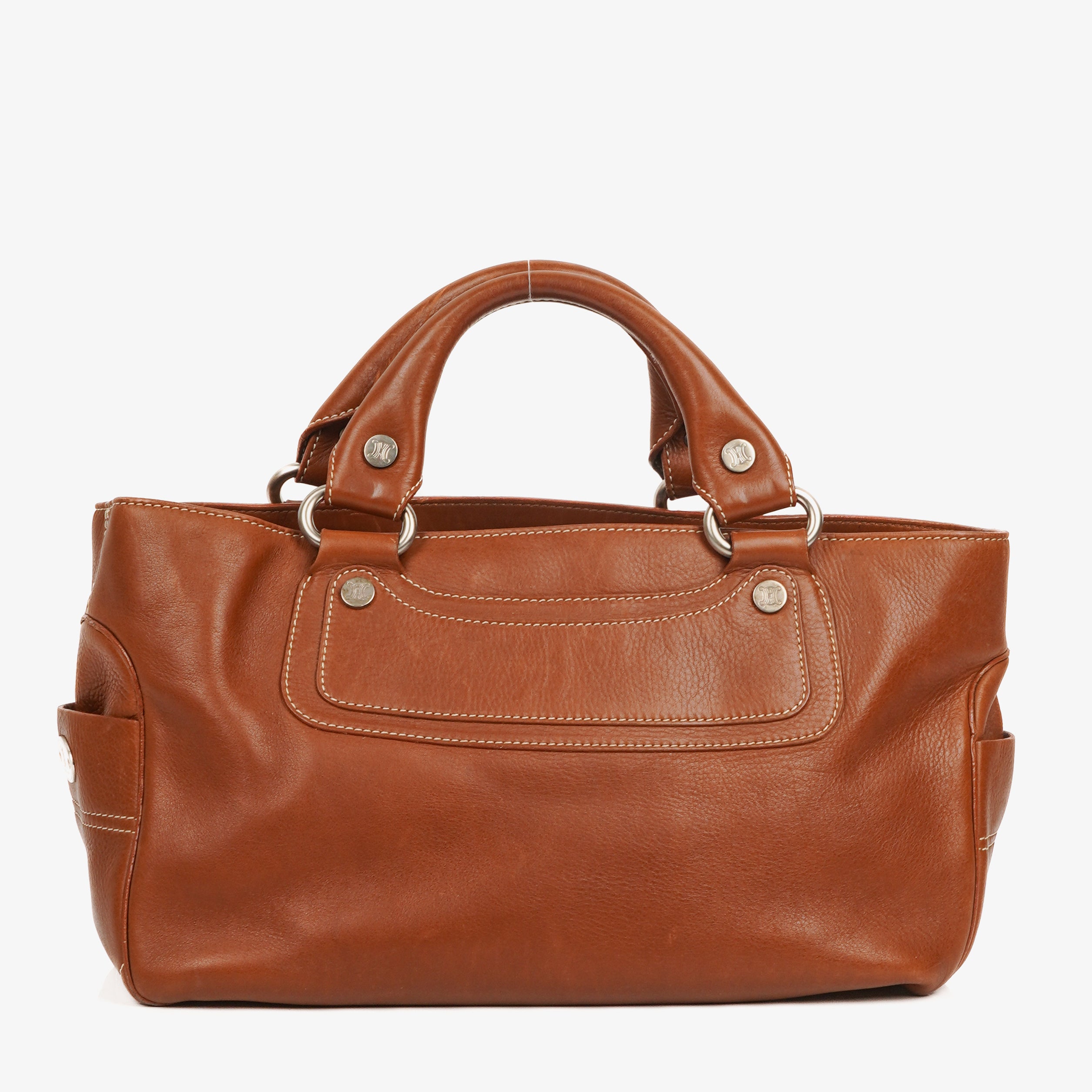 Celine Brown Leather Boogie Handbag