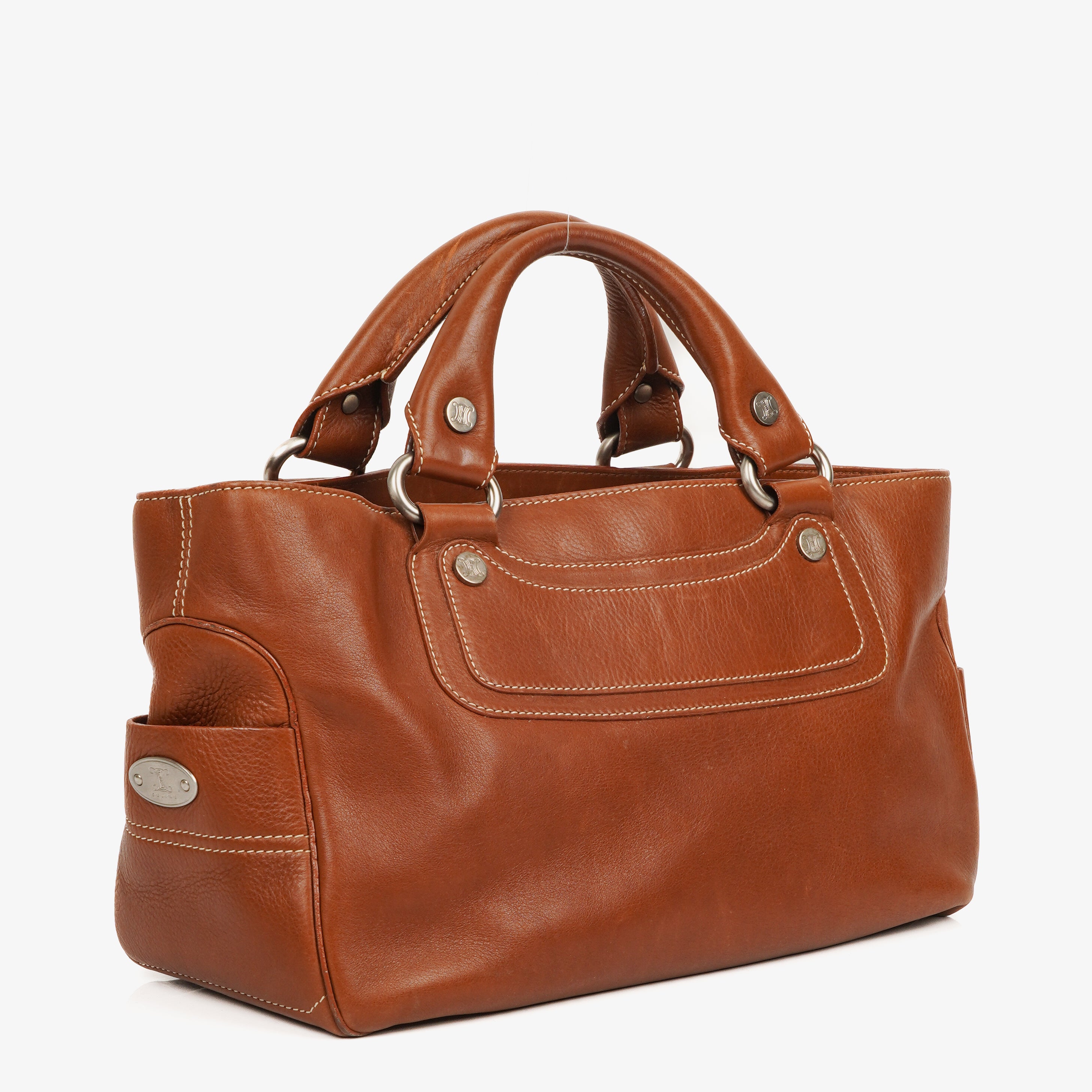 Celine Brown Leather Boogie Handbag