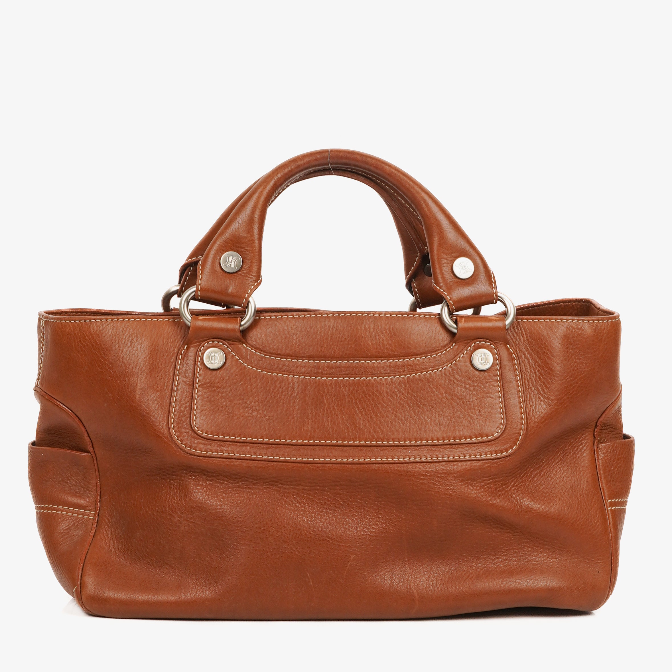 Celine Brown Leather Boogie Handbag